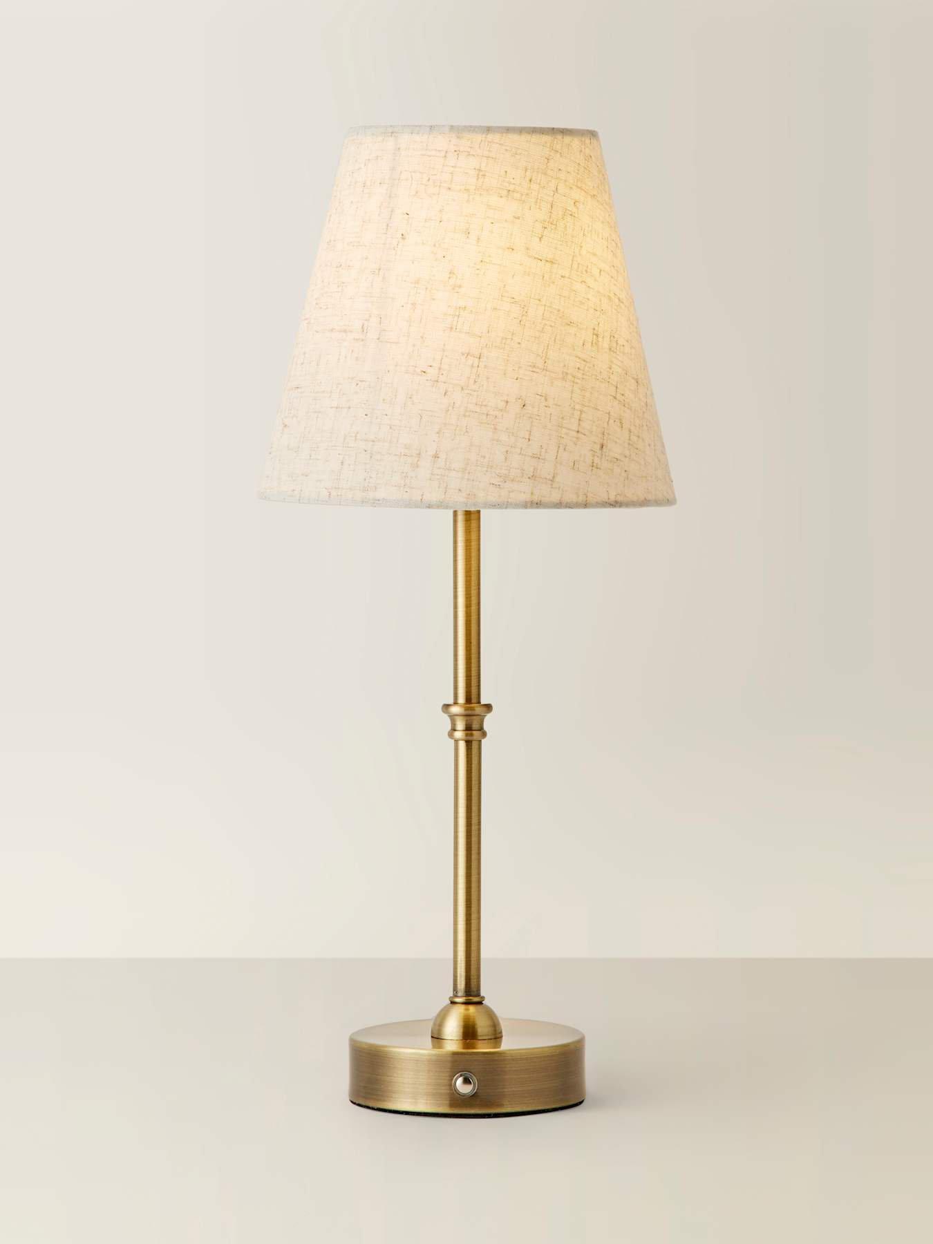Image 6 of 7 of ValueLights Lowe Traditional Antique Brass Rechargeable Table Lamp