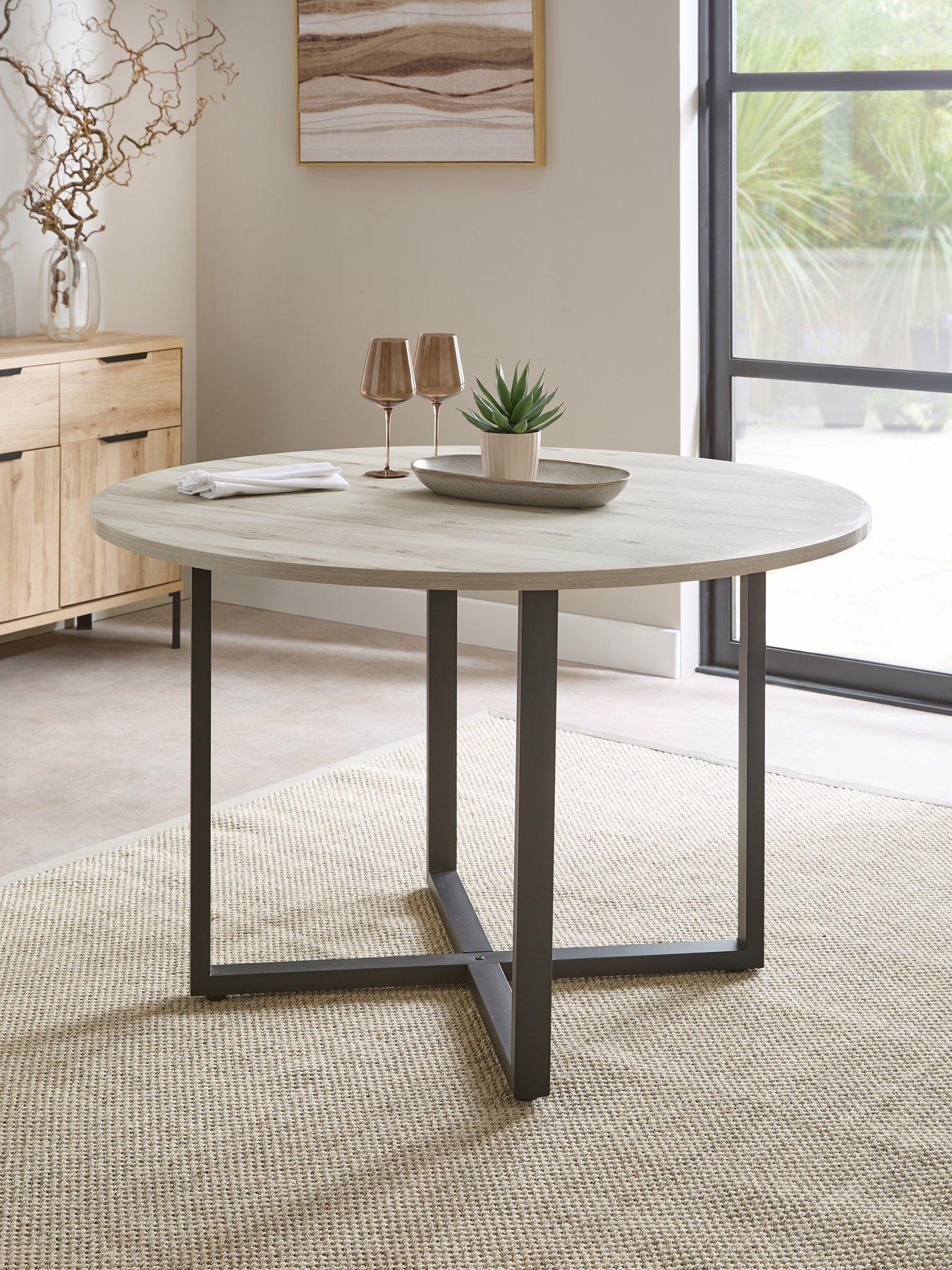 Image 1 of 7 of The Very Collection Harlem Grey Oak Round Dining Table - FSC&reg; Certified