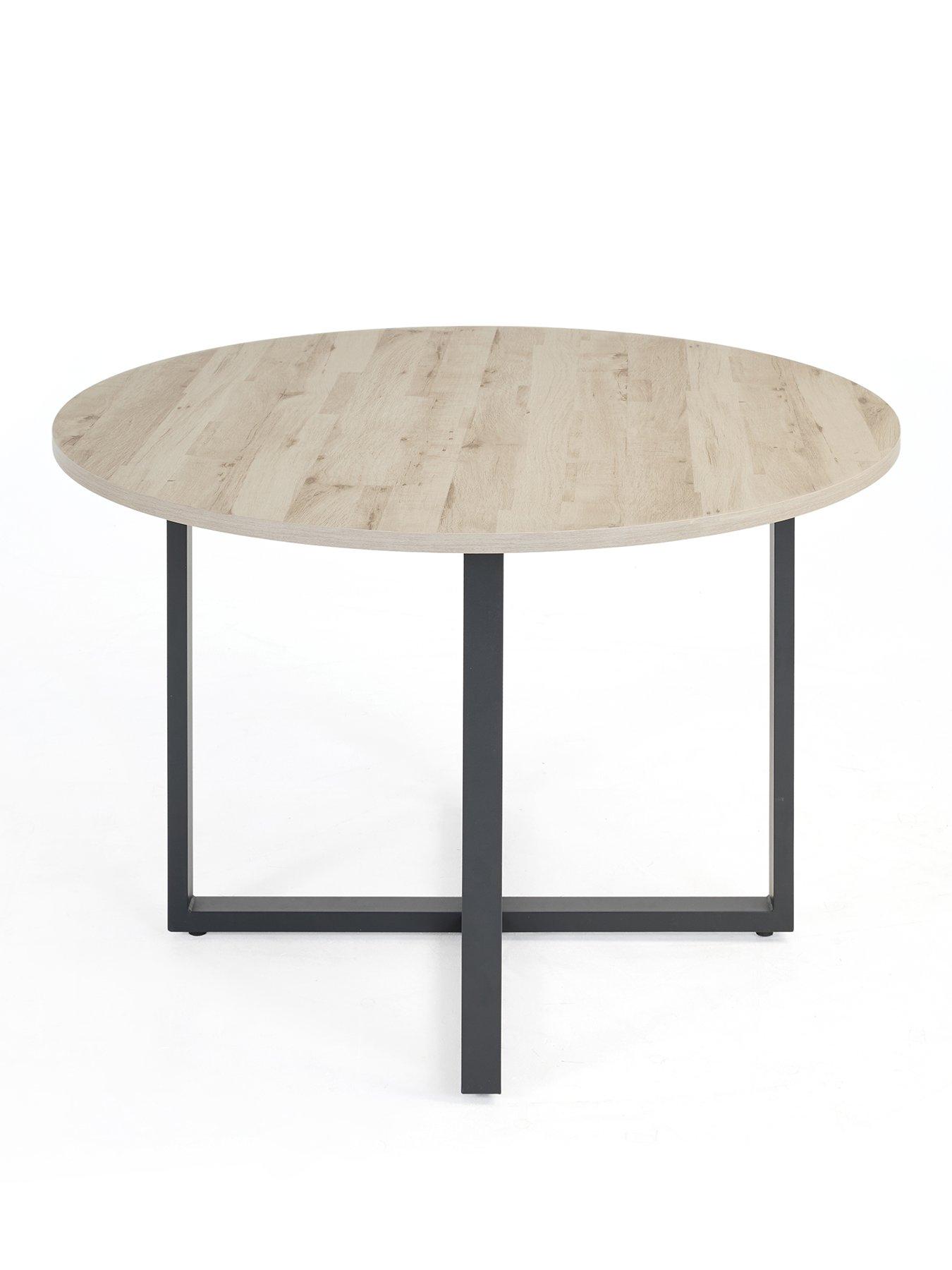 Image 2 of 7 of The Very Collection Harlem Grey Oak Round Dining Table - FSC&reg; Certified