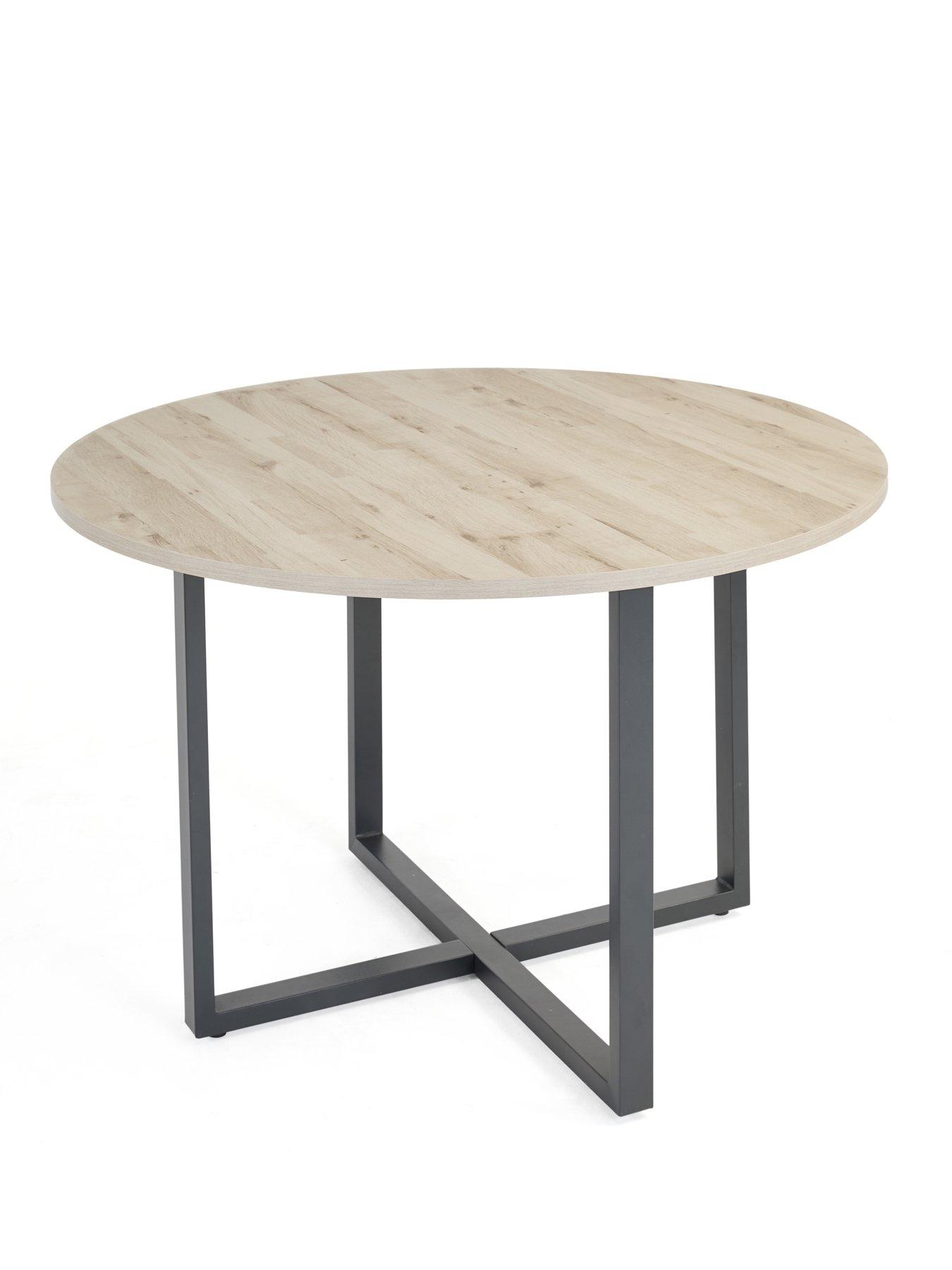Image 3 of 7 of The Very Collection Harlem Grey Oak Round Dining Table - FSC&reg; Certified