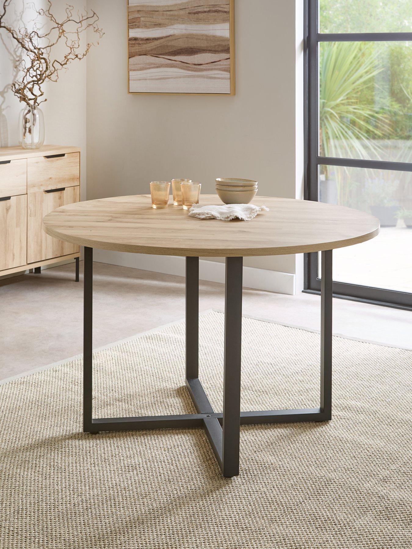 Image 1 of 7 of The Very Collection Harlem Light Oak Round Dining Table - FSC&reg; Certified