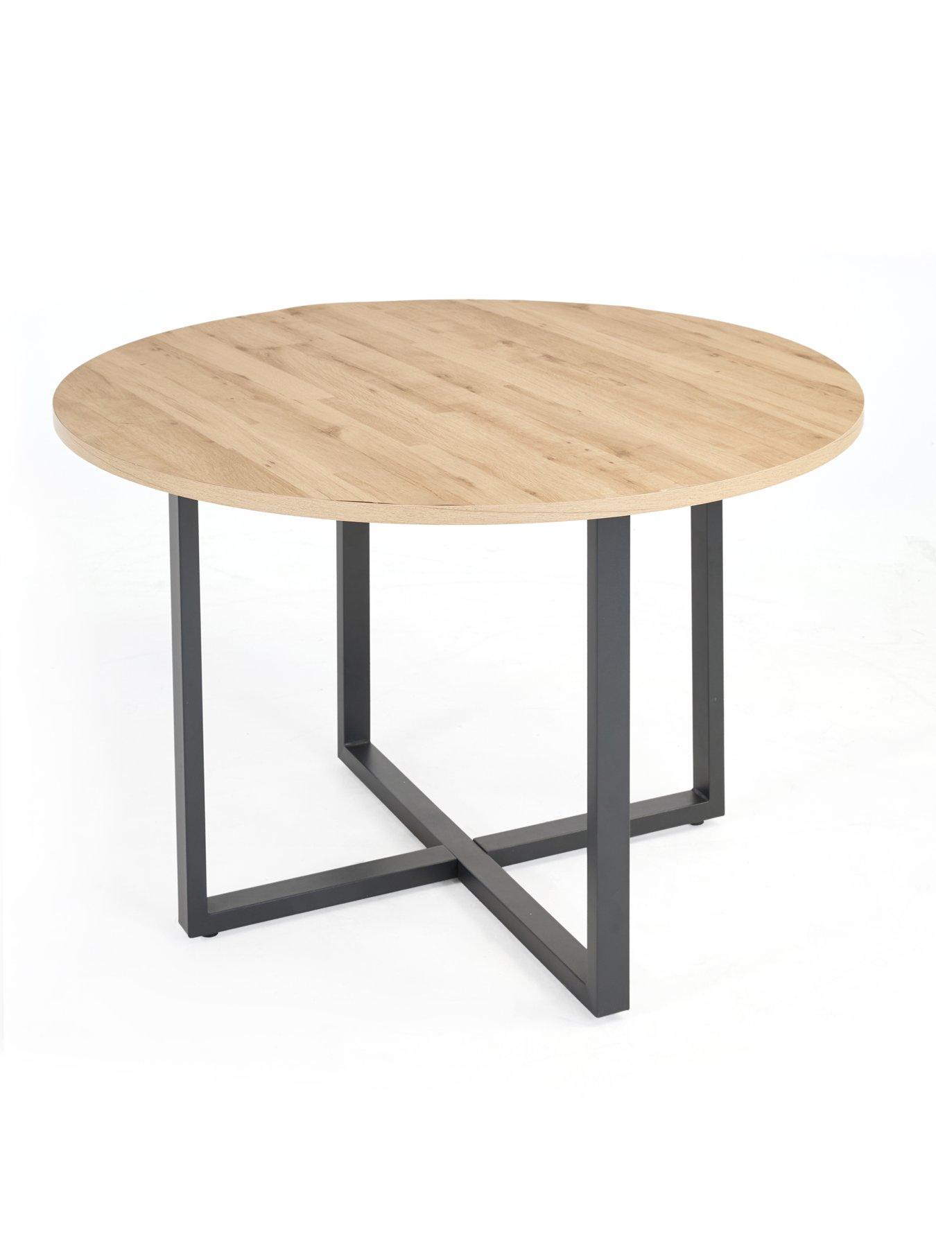 Image 3 of 7 of The Very Collection Harlem Light Oak Round Dining Table - FSC&reg; Certified