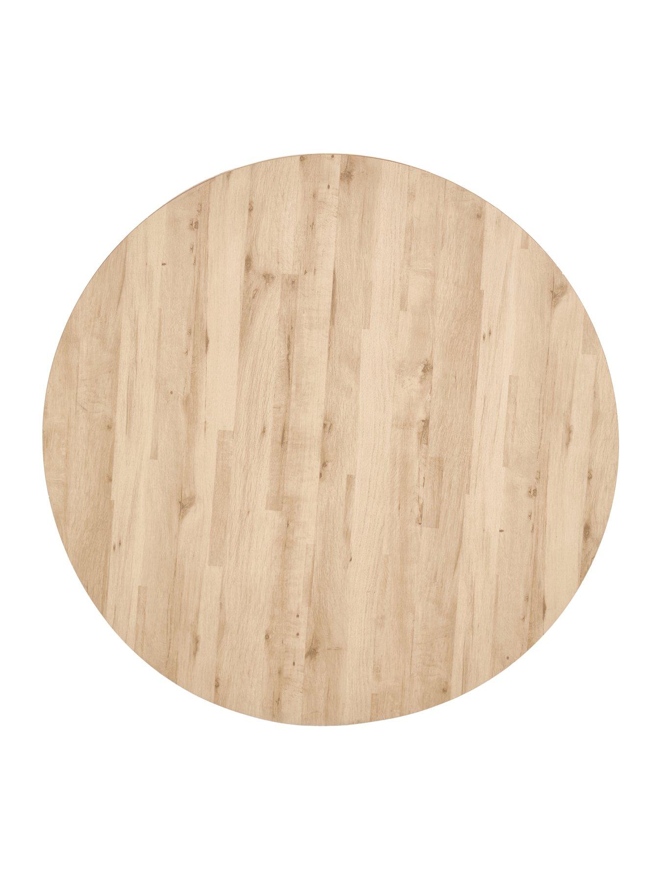 Image 4 of 7 of The Very Collection Harlem Light Oak Round Dining Table - FSC&reg; Certified