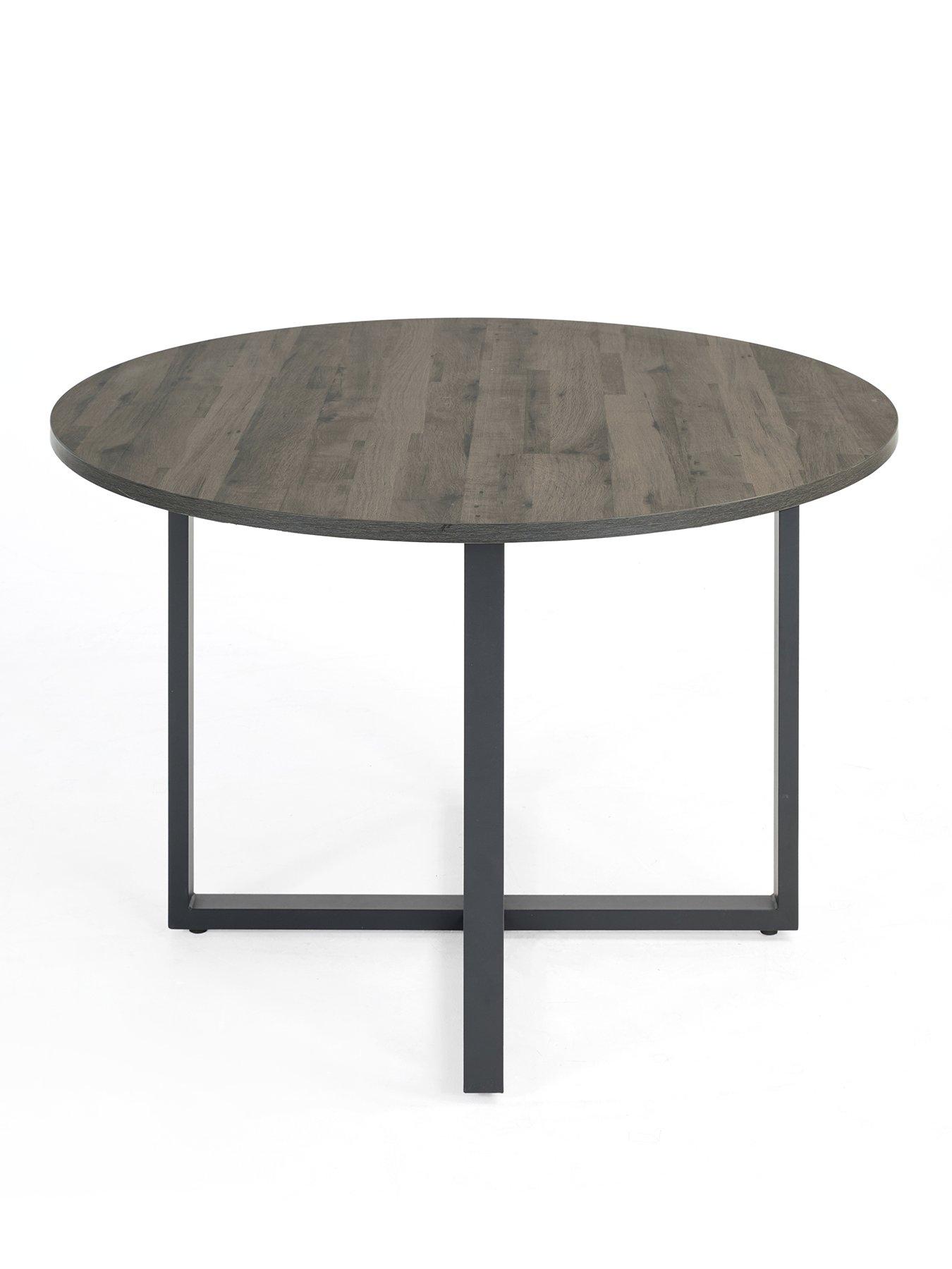 Image 2 of 7 of The Very Collection Harlem Black Oak Round Dining Table - FSC&reg; Certified