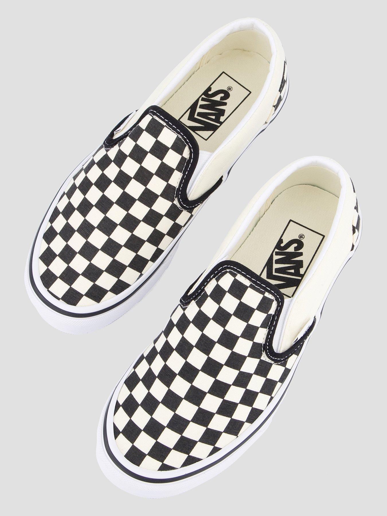 Image 3 of 7 of Vans Unisex Checkerboard Slip-On Low Profile Trainers - Black