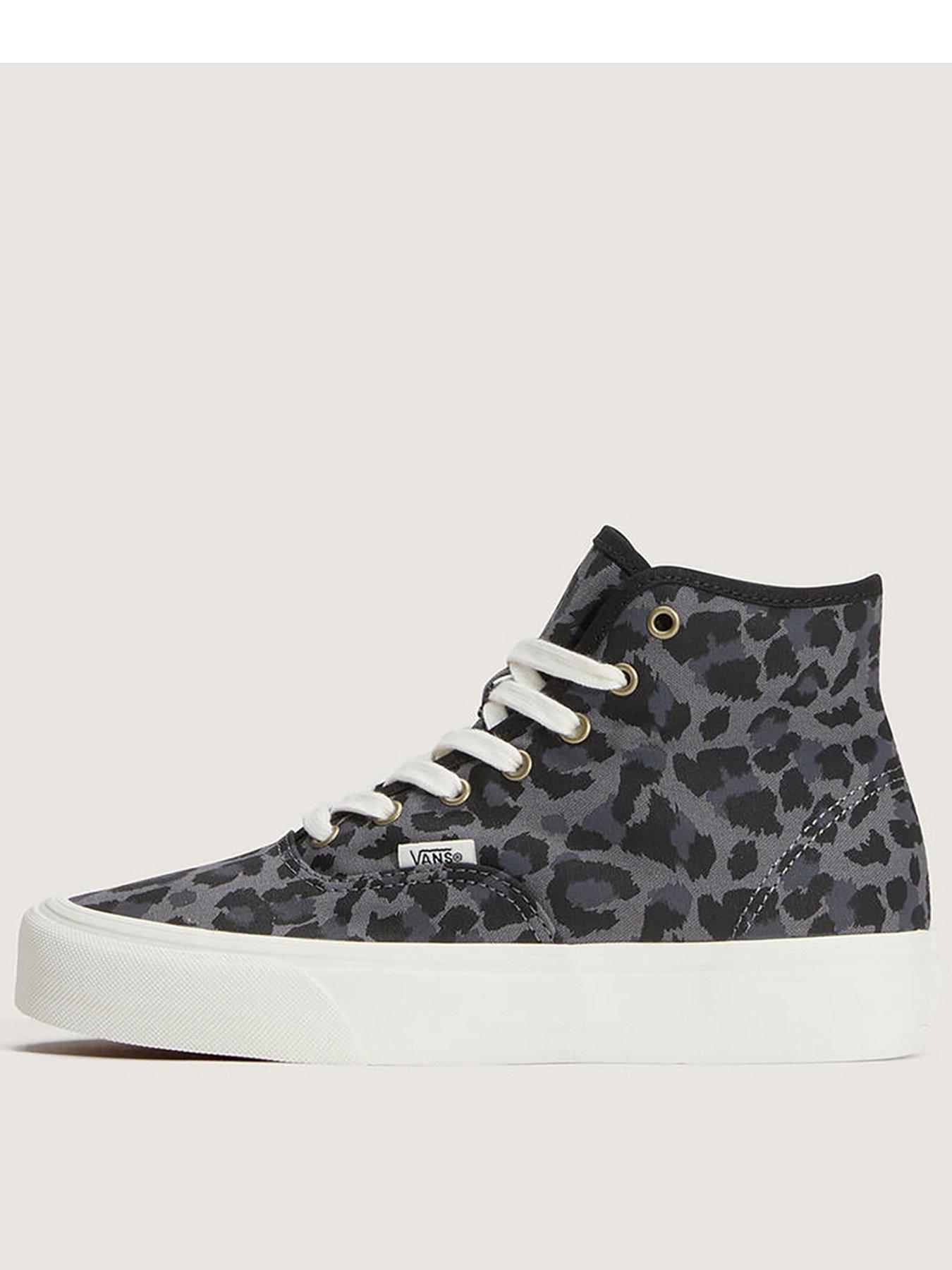 Image 1 of 4 of Vans Womens Authentic Leopard Print Hi 2.0 Trainer - Grey/ Black