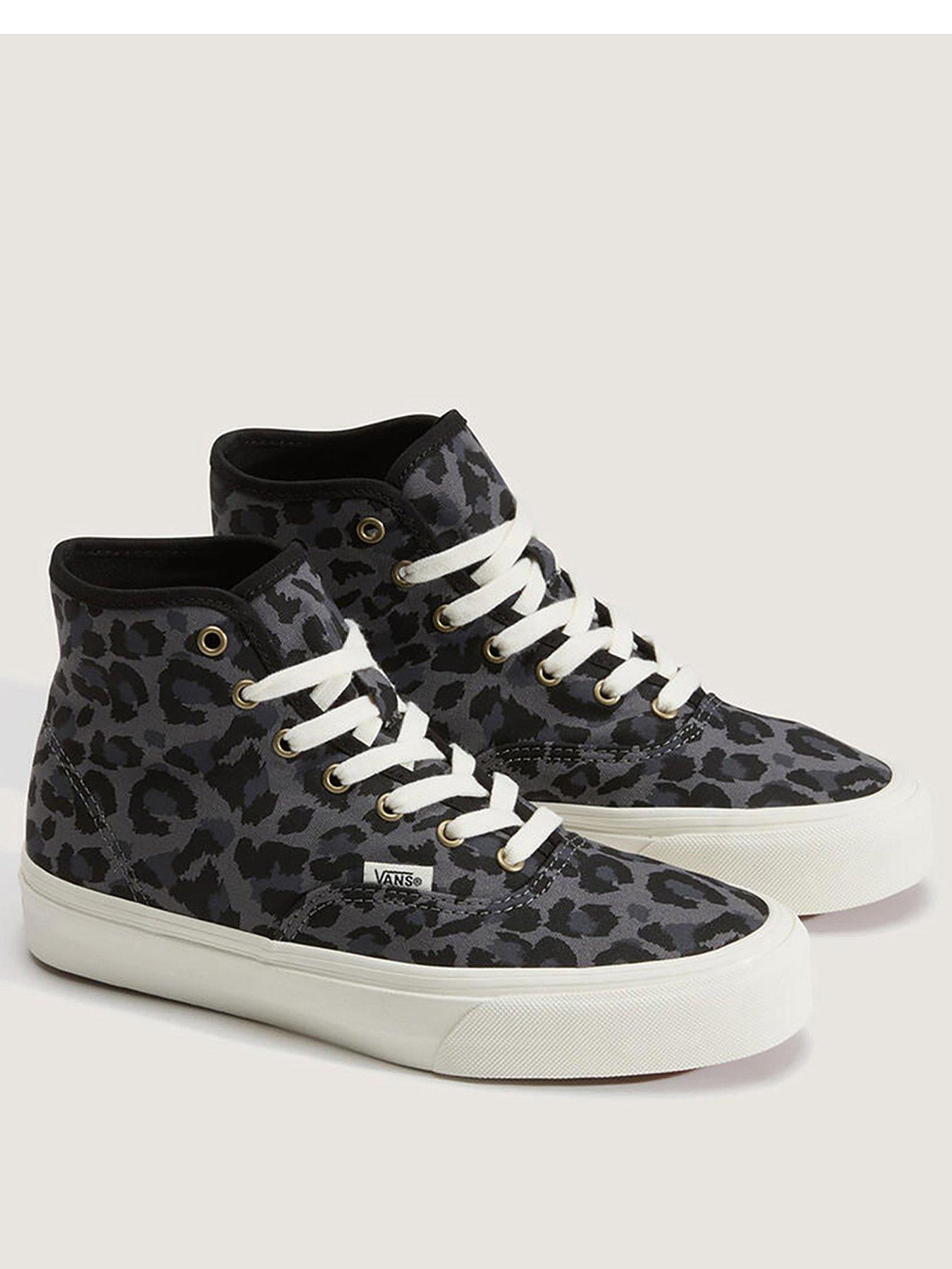 Image 2 of 4 of Vans Womens Authentic Leopard Print Hi 2.0 Trainer - Grey/ Black