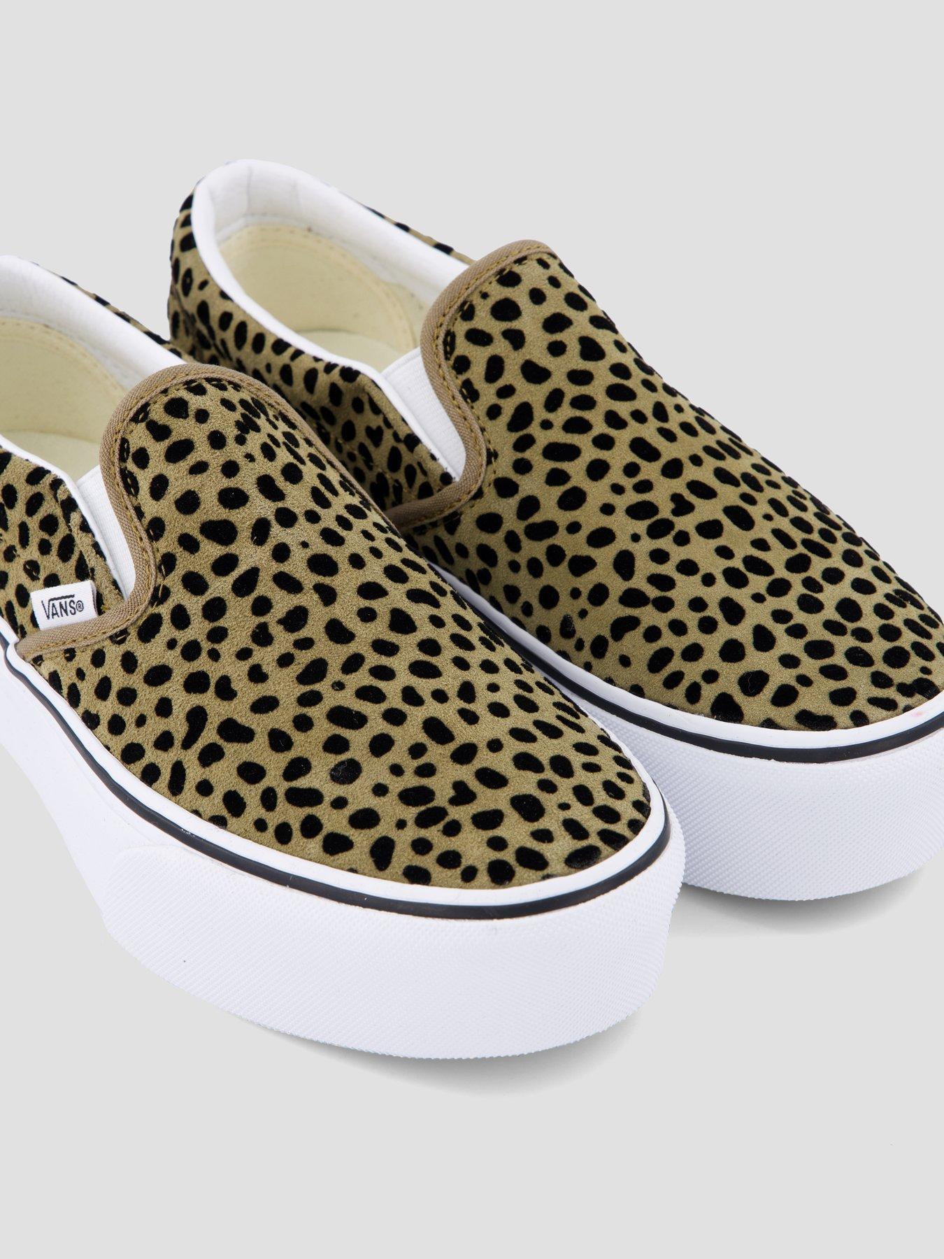 Image 6 of 8 of Vans Womens Slip-On Platform Spot Print Trainers - Brown