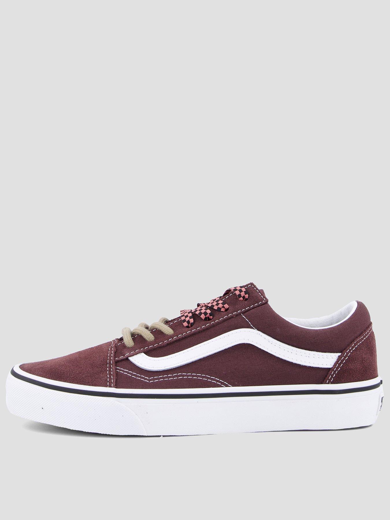 Image 1 of 7 of Vans Womens Old Skool Sidestripe Low-Profile Lace-Up Trainers - Brown