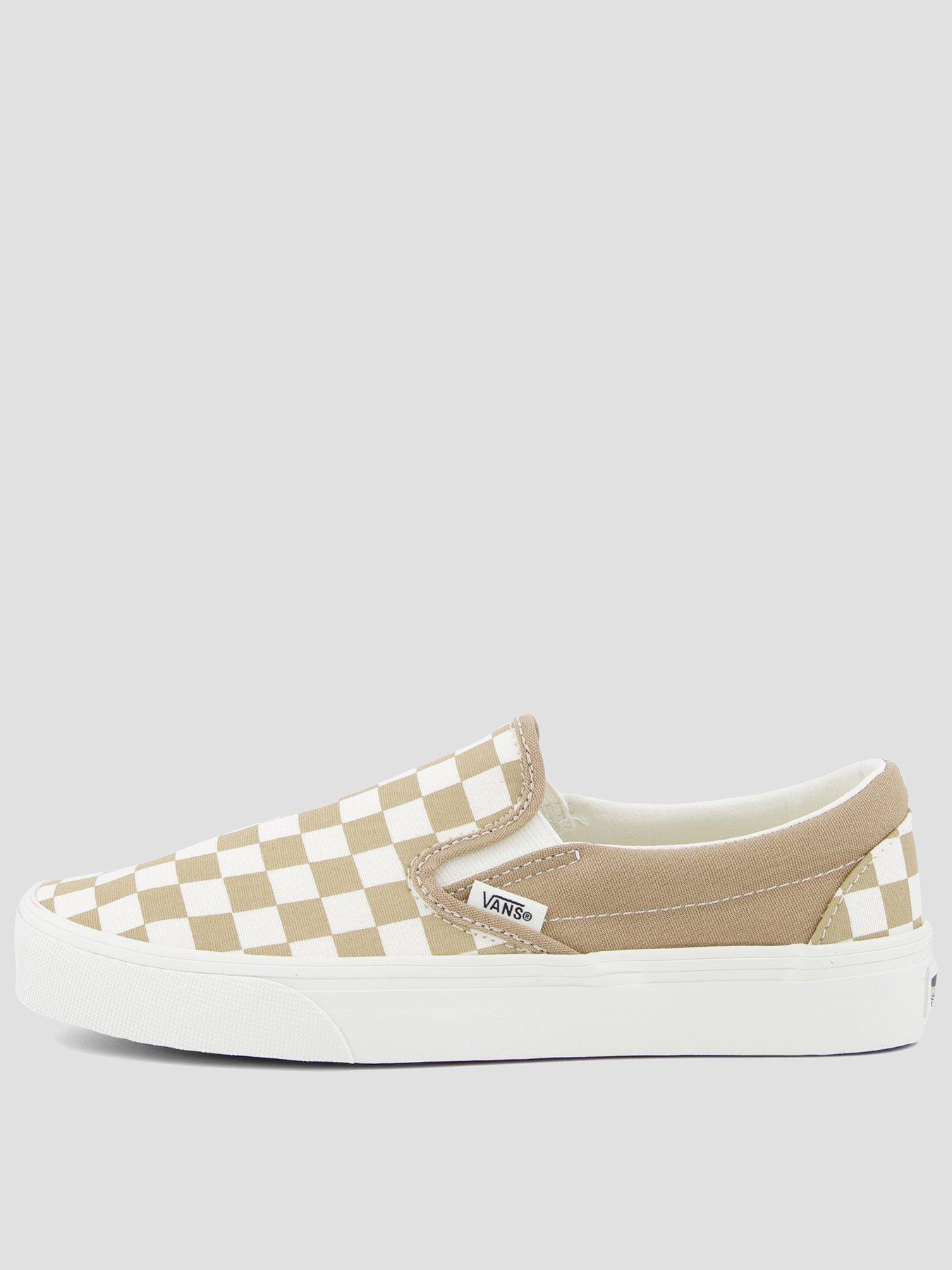 Image 1 of 7 of Vans Womens Slip-On Checkerboard Low Profile Trainers - Black