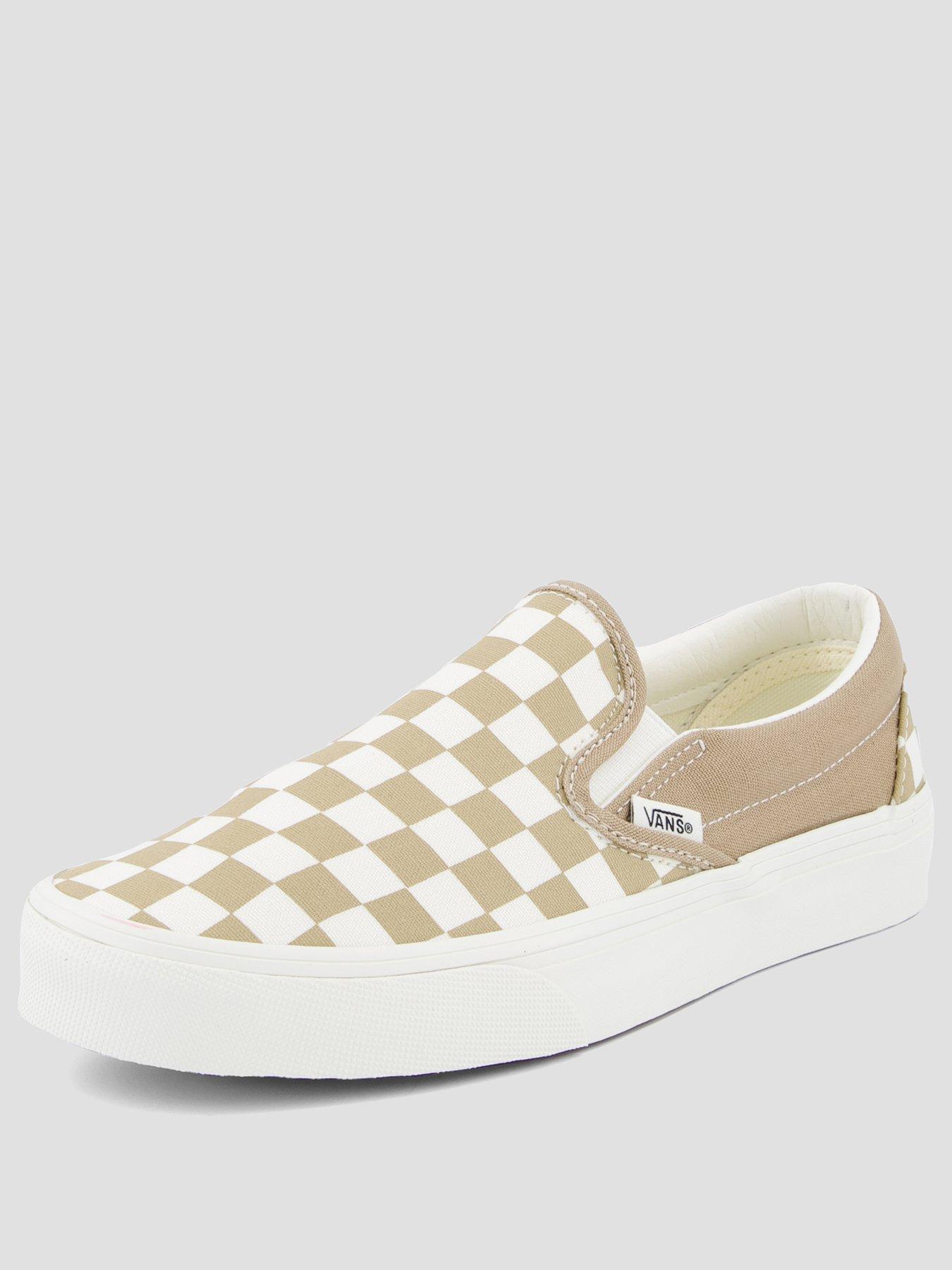 Image 2 of 7 of Vans Womens Slip-On Checkerboard Low Profile Trainers - Black