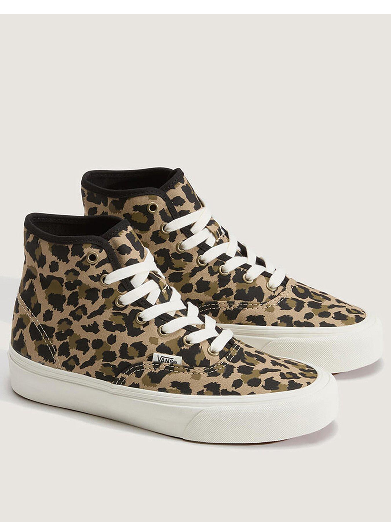 Image 2 of 4 of Vans Womens Authentic Leopard Print Hi 2.0 Trainer - Brown/ Black