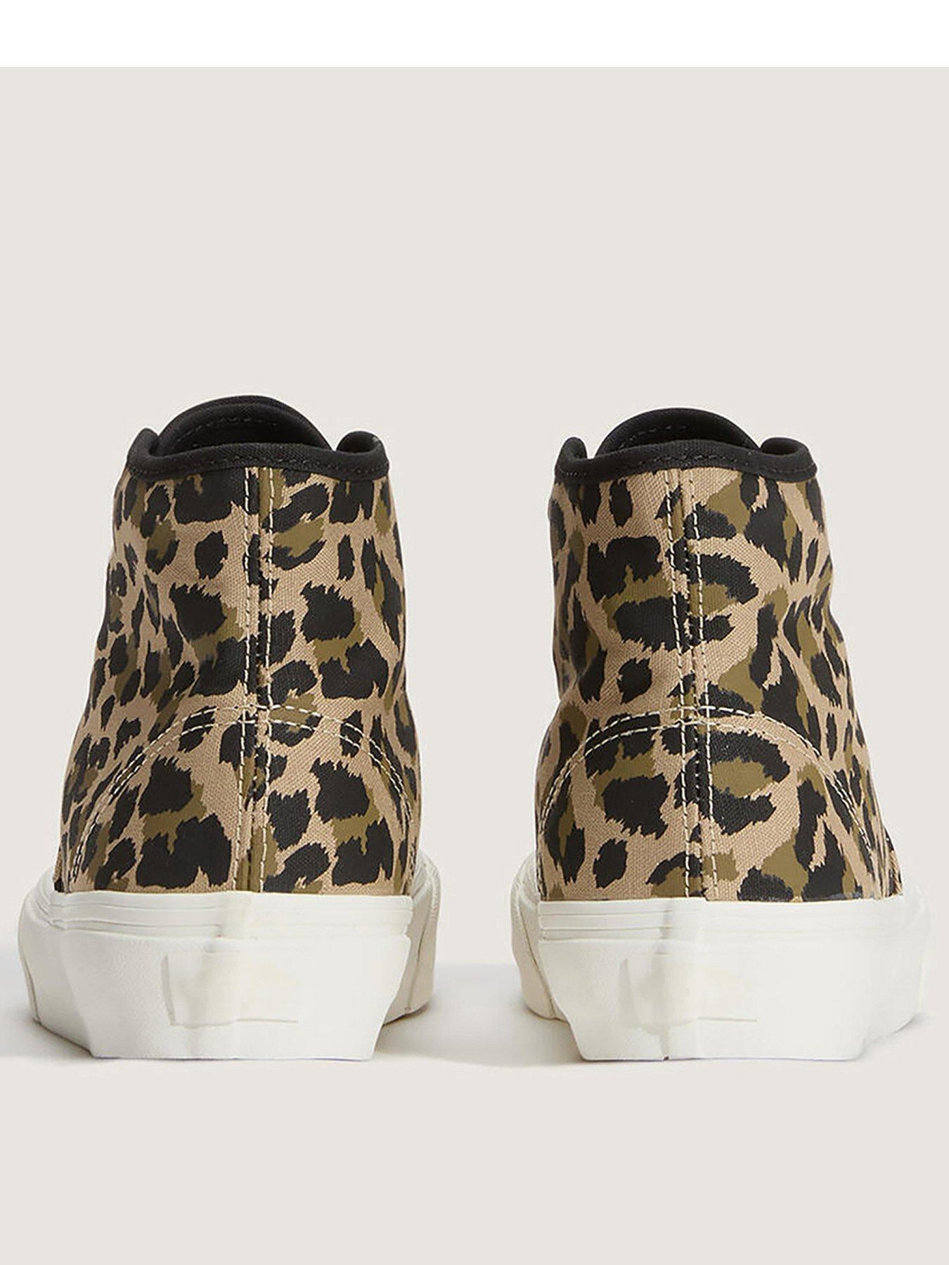 Image 3 of 4 of Vans Womens Authentic Leopard Print Hi 2.0 Trainer - Brown/ Black