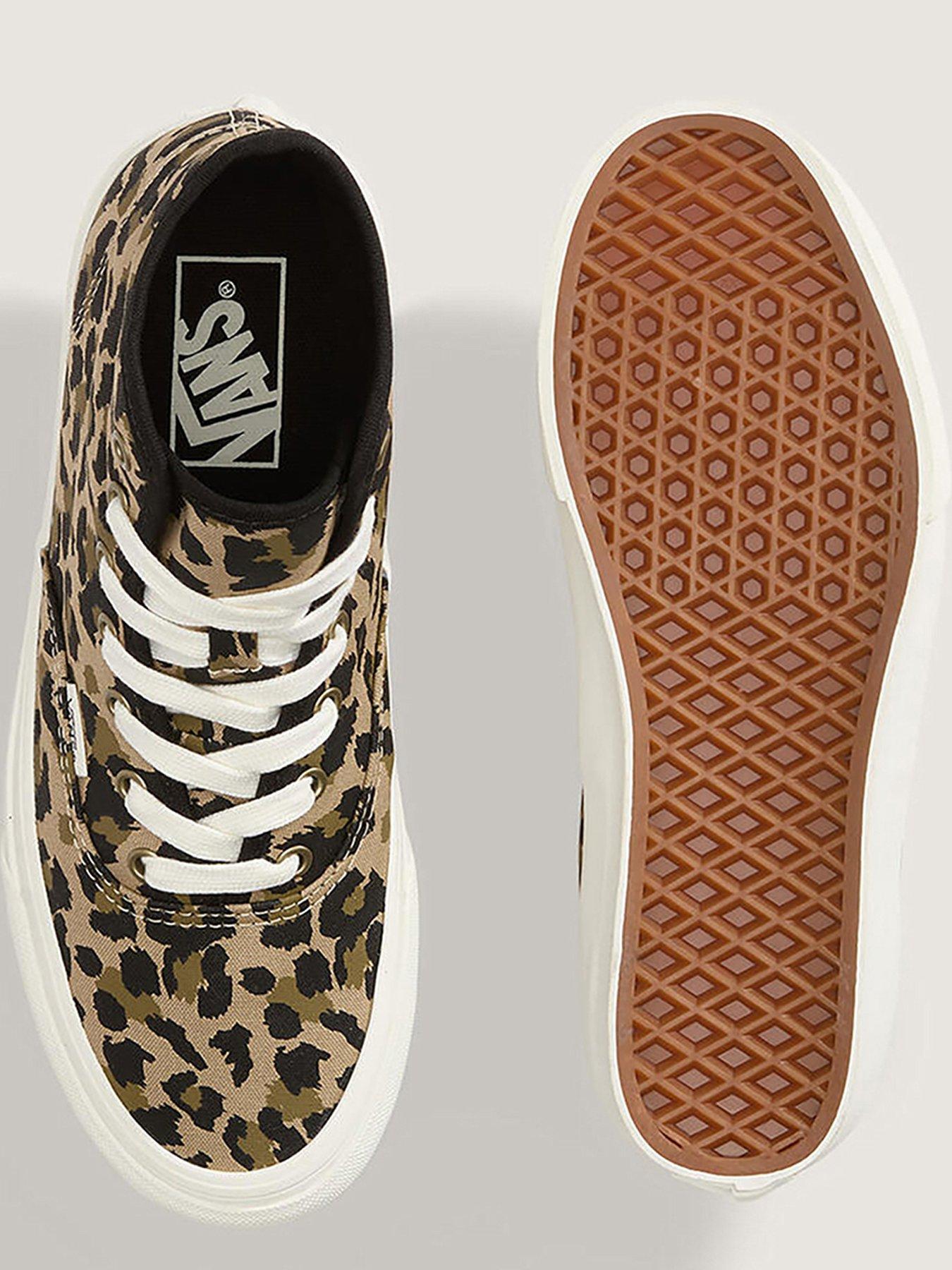 Image 4 of 4 of Vans Womens Authentic Leopard Print Hi 2.0 Trainer - Brown/ Black