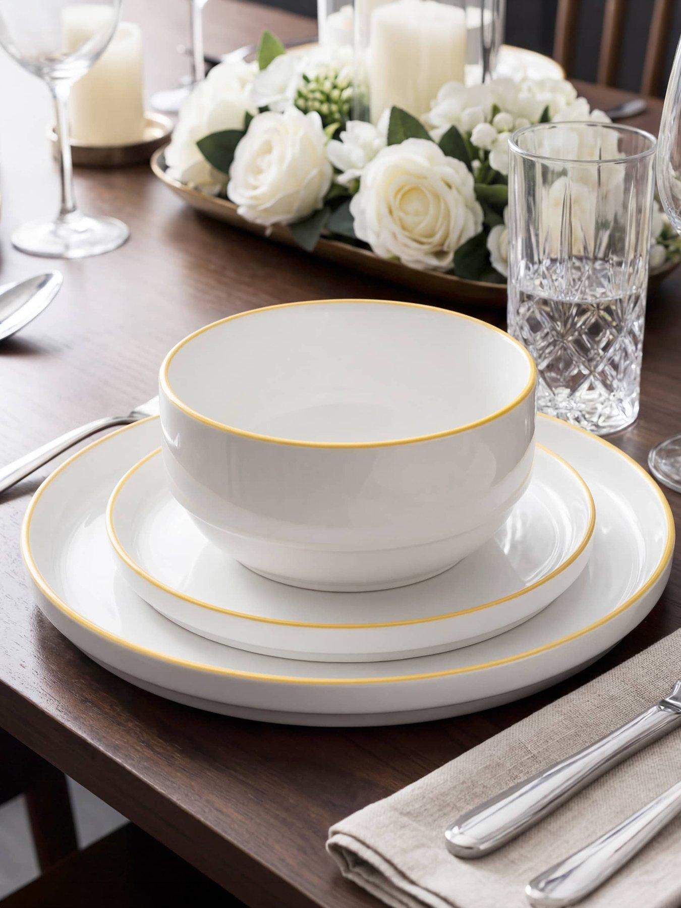 front image of waterside-12pc-stacking-yellow-rim