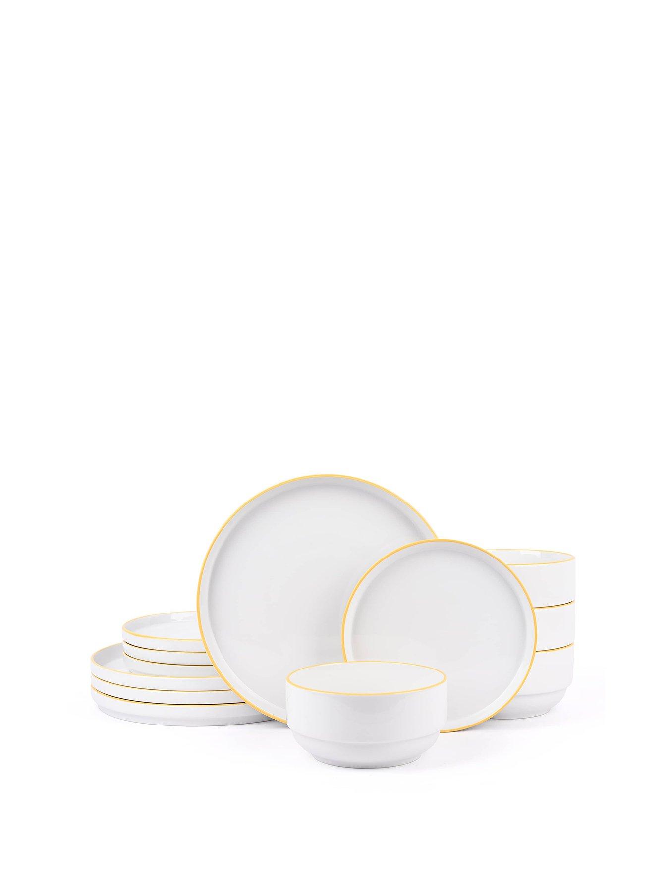 Image 1 of 6 of WATERSIDE 12pc Stacking Green&nbsp;Rim