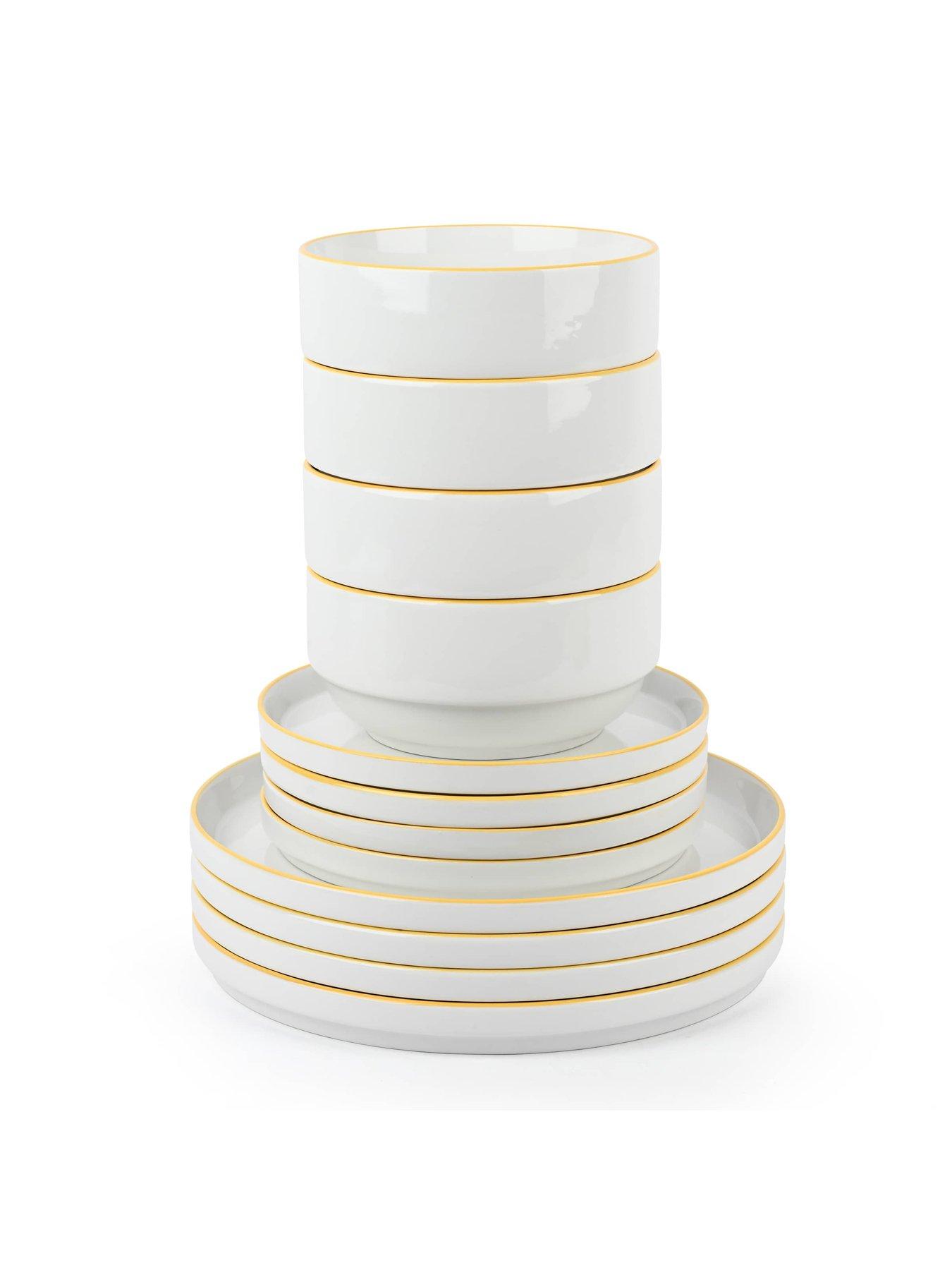 Image 3 of 6 of WATERSIDE 12pc Stacking Green&nbsp;Rim