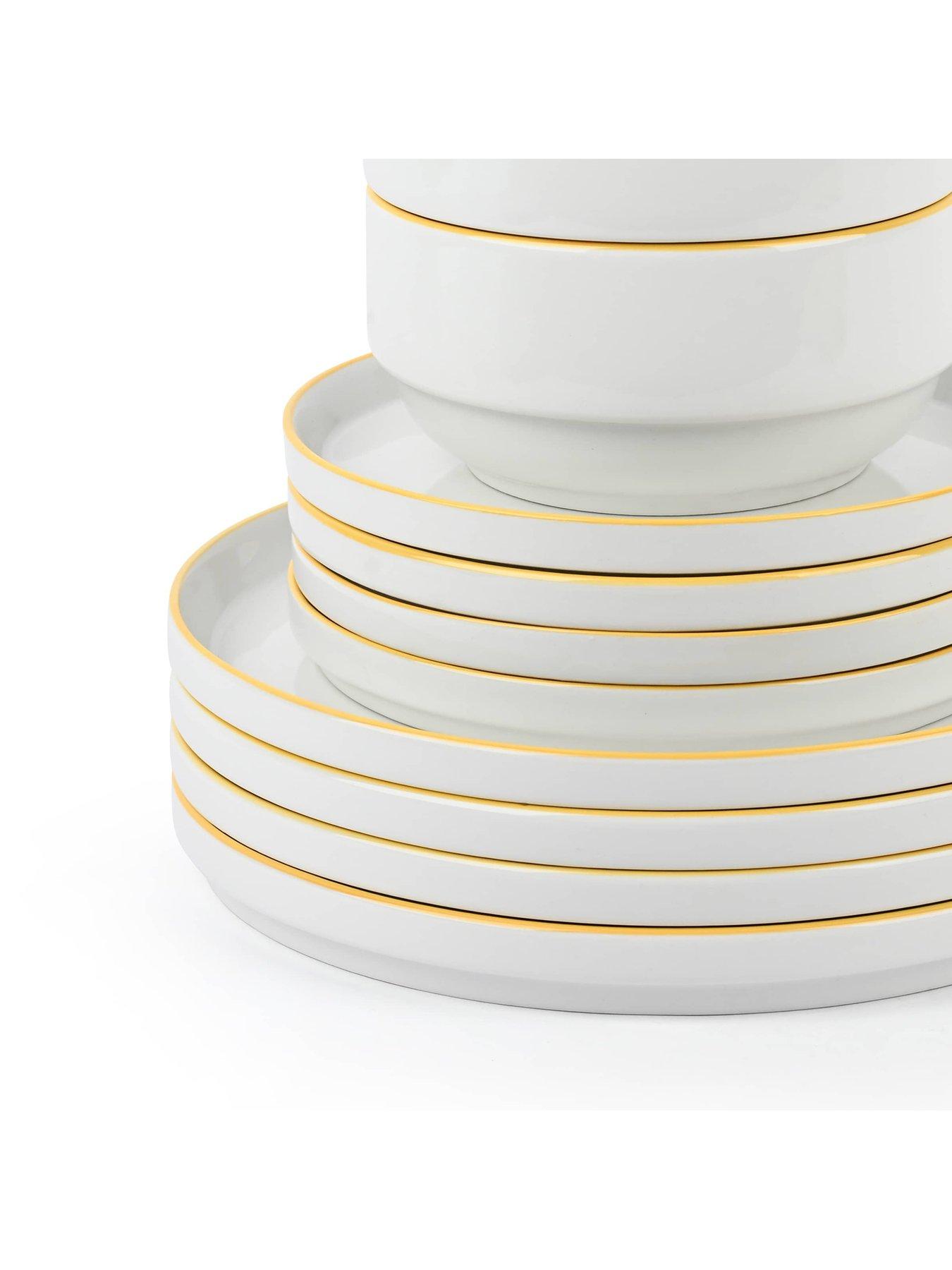 Image 4 of 6 of WATERSIDE 12pc Stacking Green&nbsp;Rim