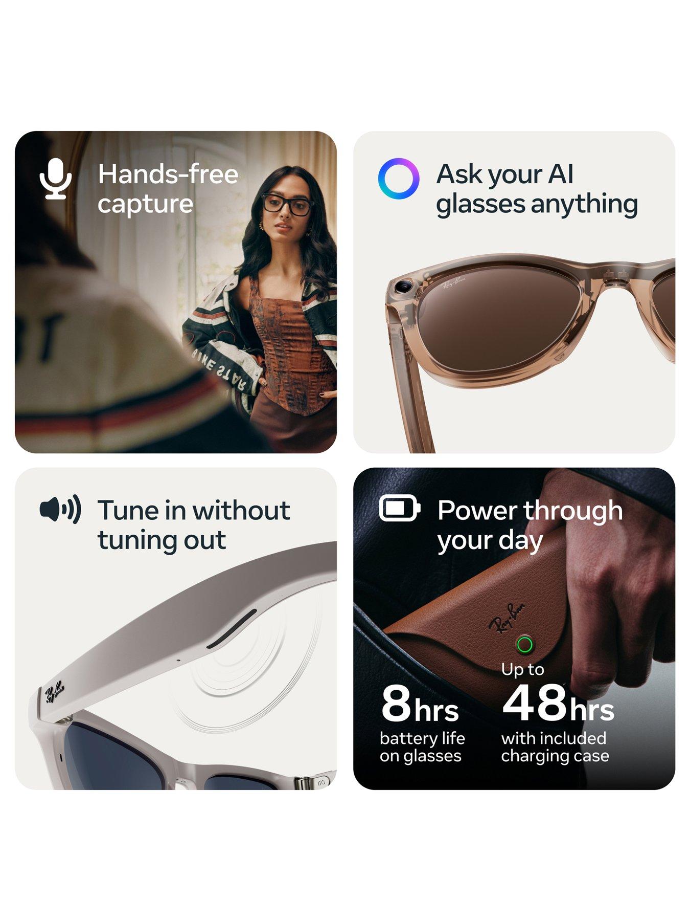  image of ray-ban-meta-wayfarer-gen-2-shiny-transparentnbspgrey-transitionsregnbspsapphirenbsplenses