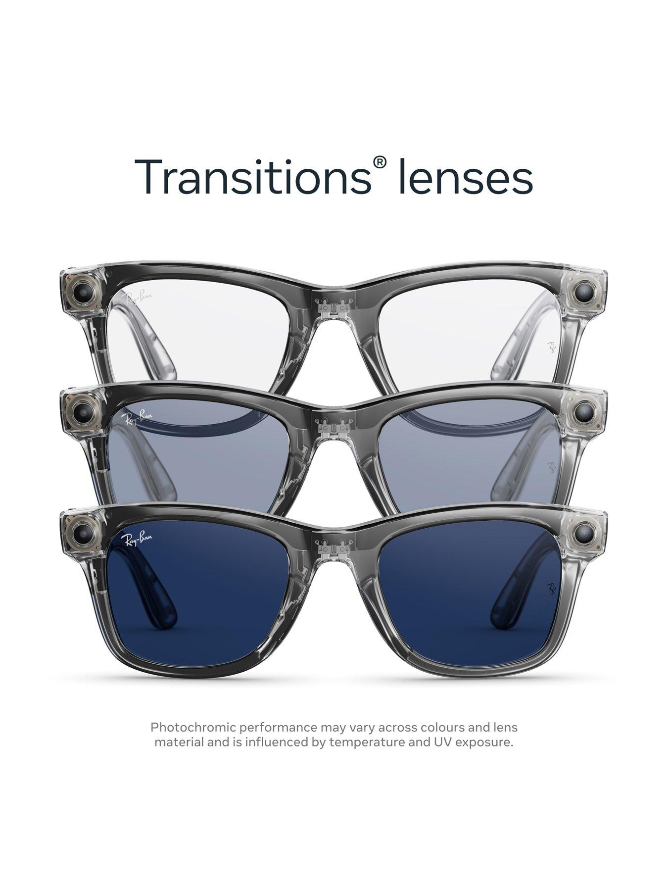  image of ray-ban-meta-wayfarer-gen-2-shiny-transparentnbspgrey-transitionsregnbspsapphirenbsplenses