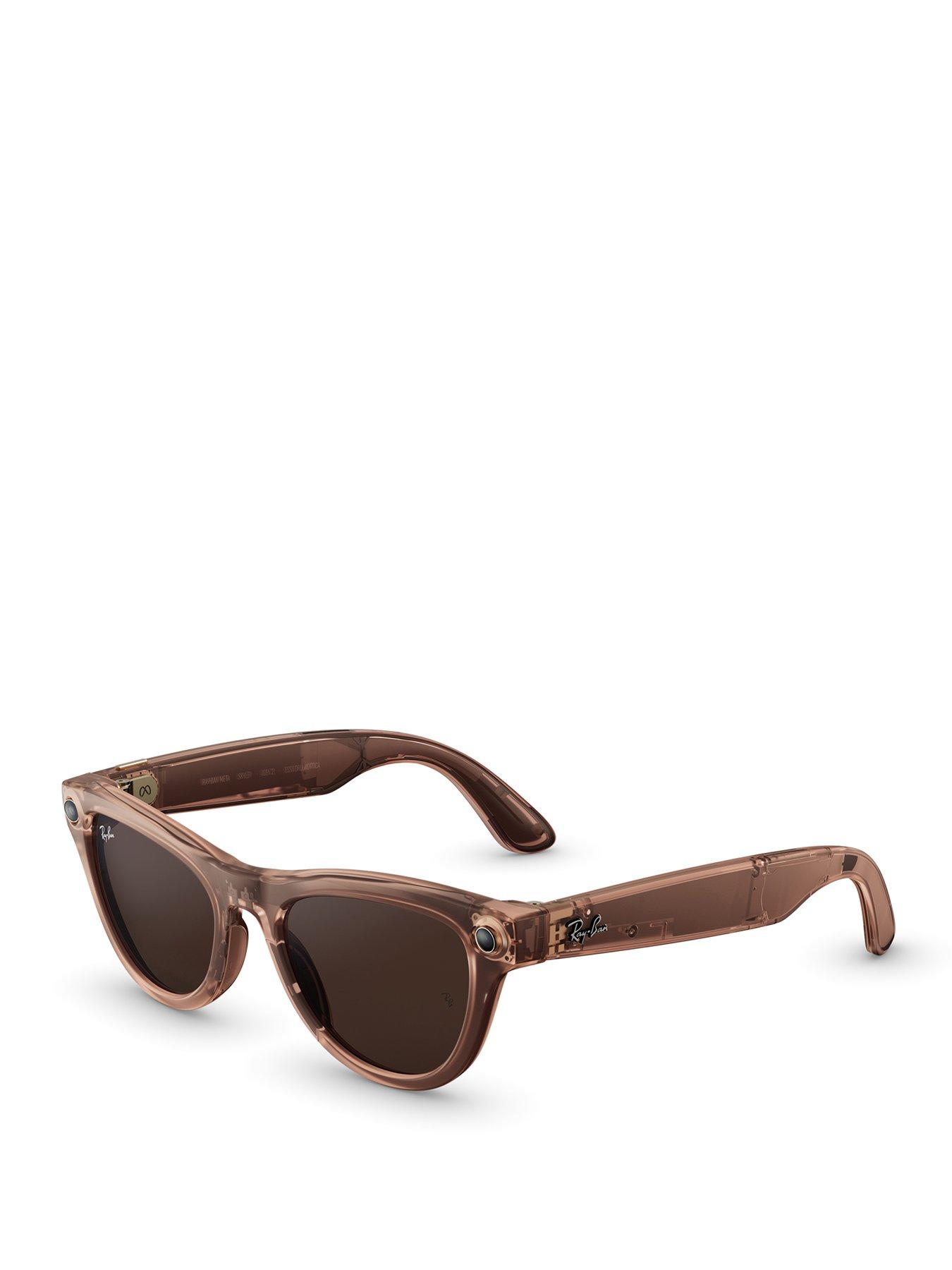 Ray-Ban Meta Skyler (Gen 2) - Shiny Transparent Peach, Transitions® Brown lenses