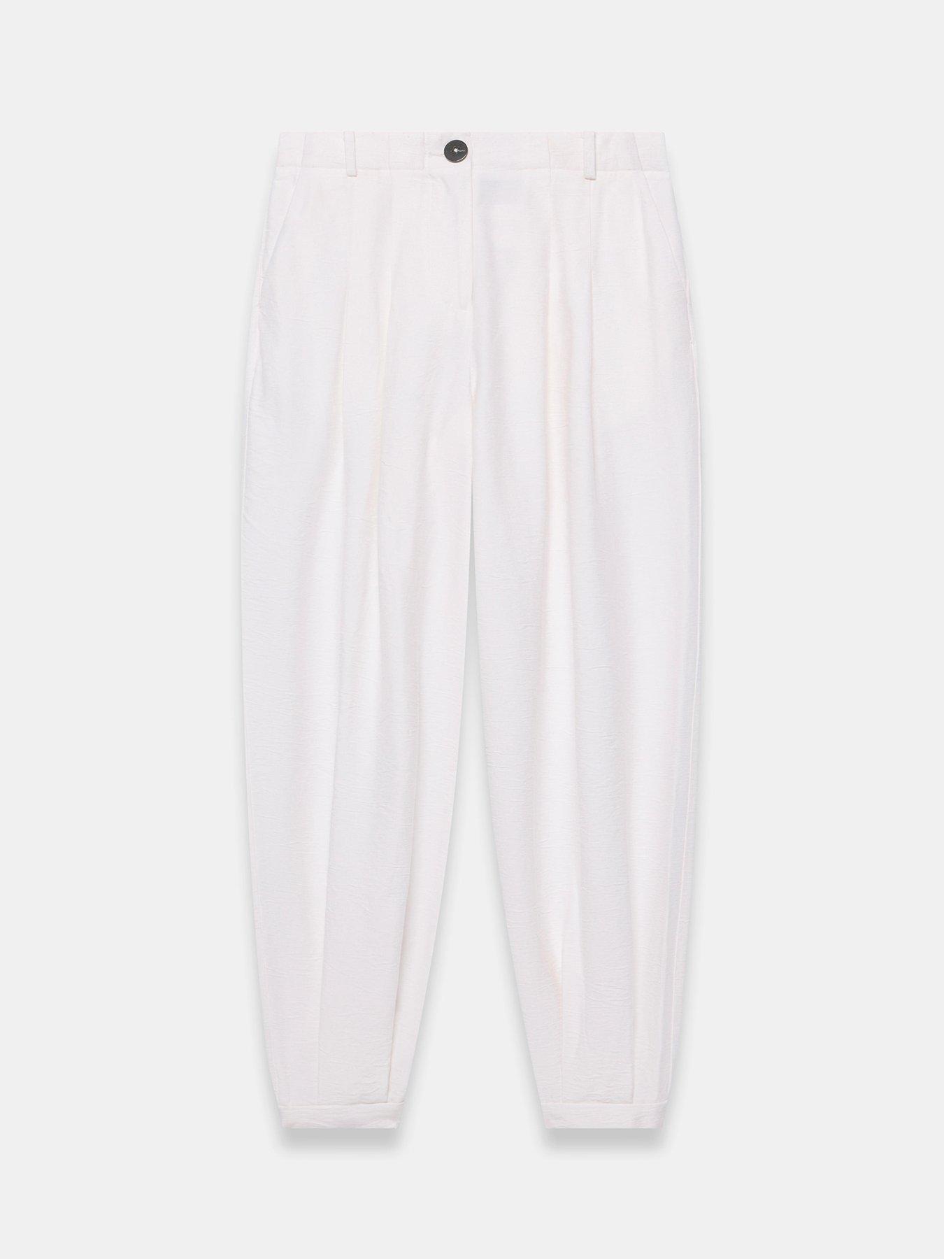 Image 5 of 6 of Mint Velvet Ivory Cuffed Balloon Jogger - White