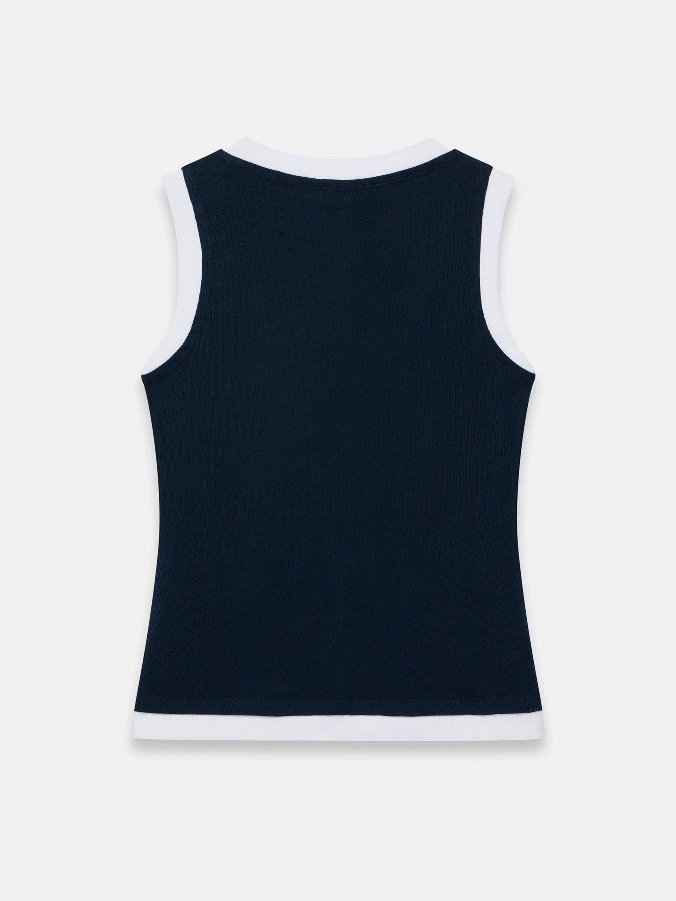 Image 6 of 6 of Mint Velvet Navy Double Layer Vest