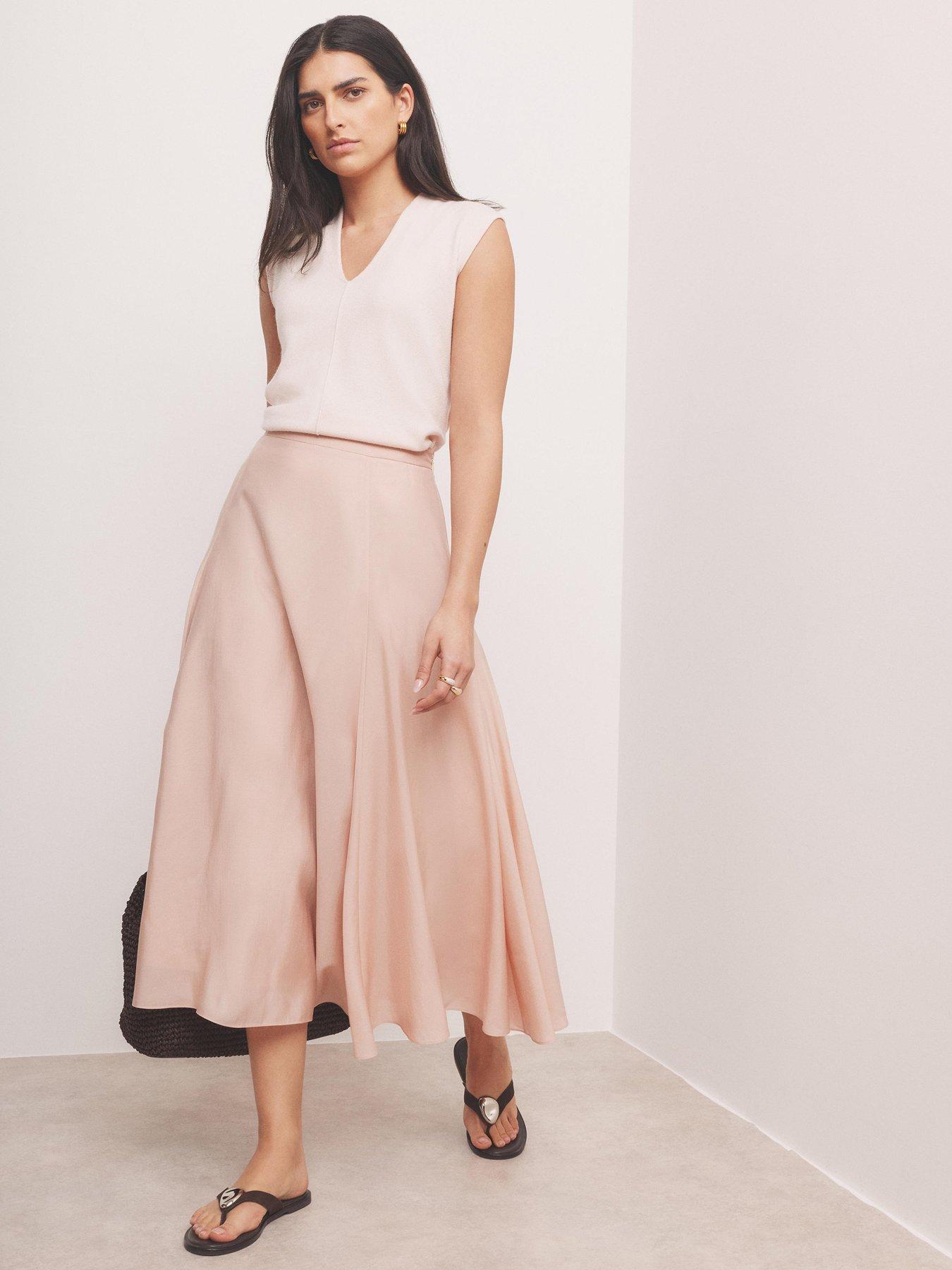 Image 1 of 6 of Mint Velvet V Neck Knit Top - Pink