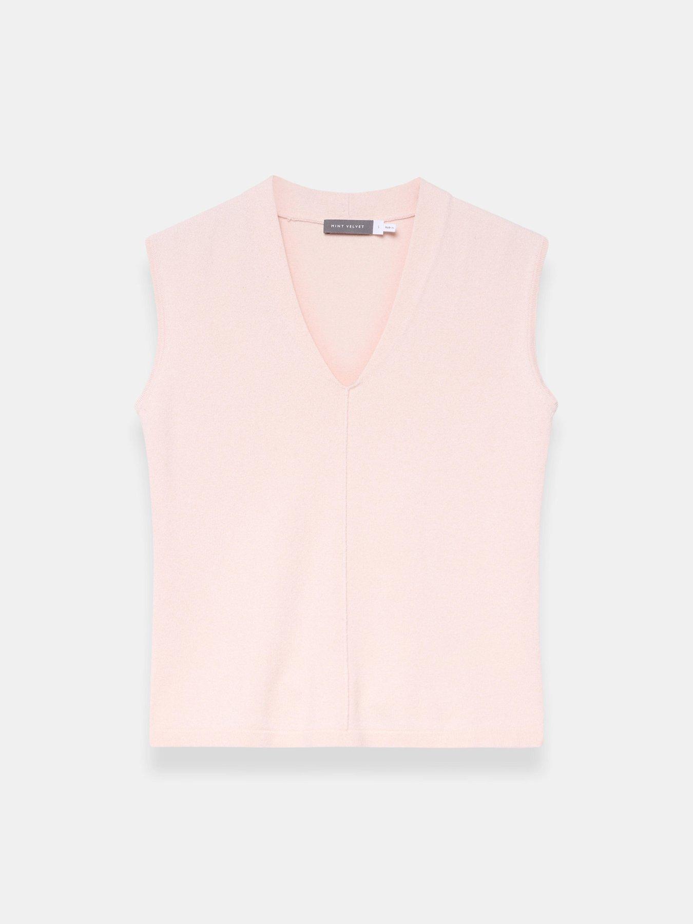 Image 5 of 6 of Mint Velvet V Neck Knit Top - Pink