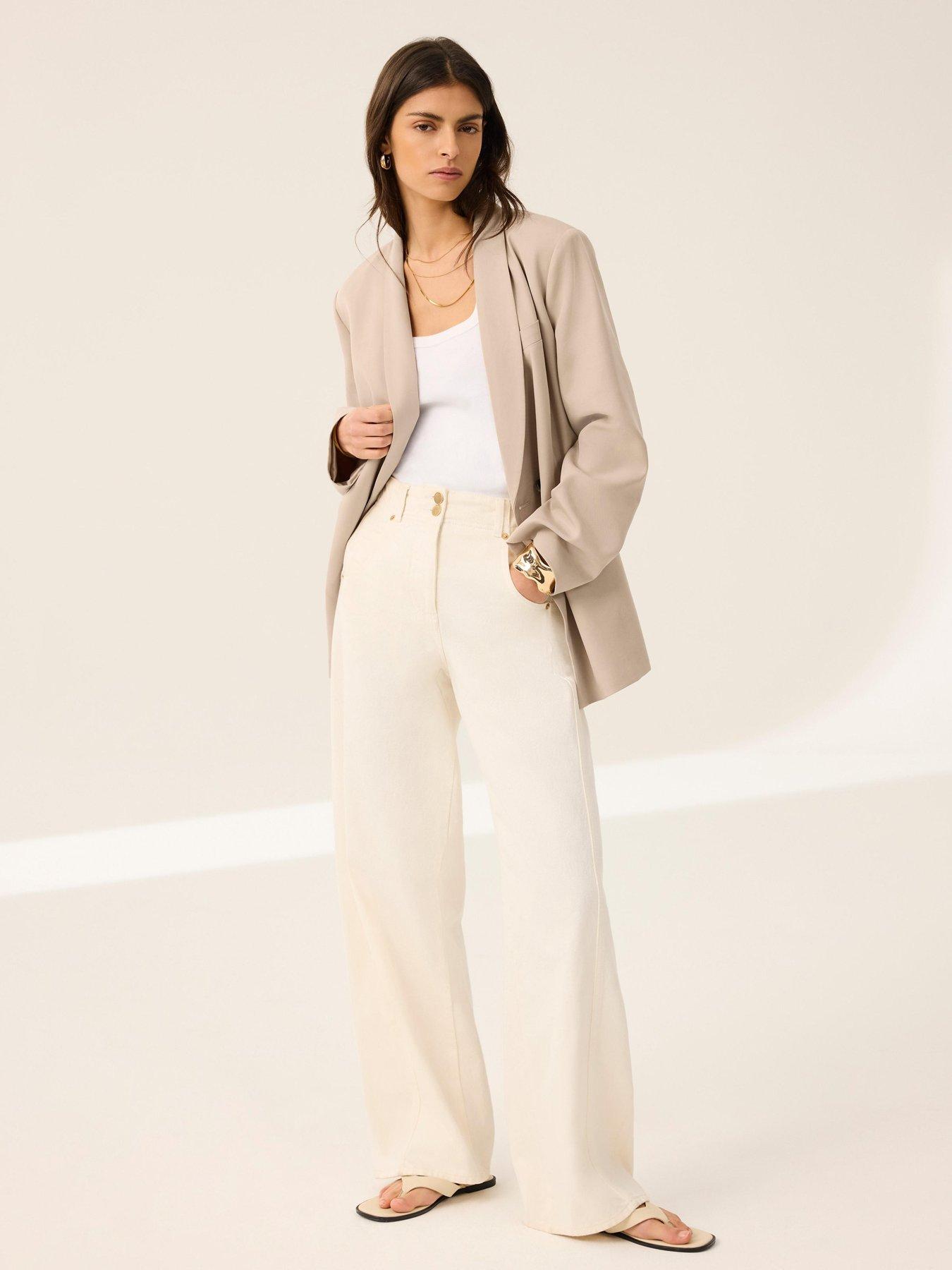 Mint Velvet Taupe Relaxed Tencel Blazer