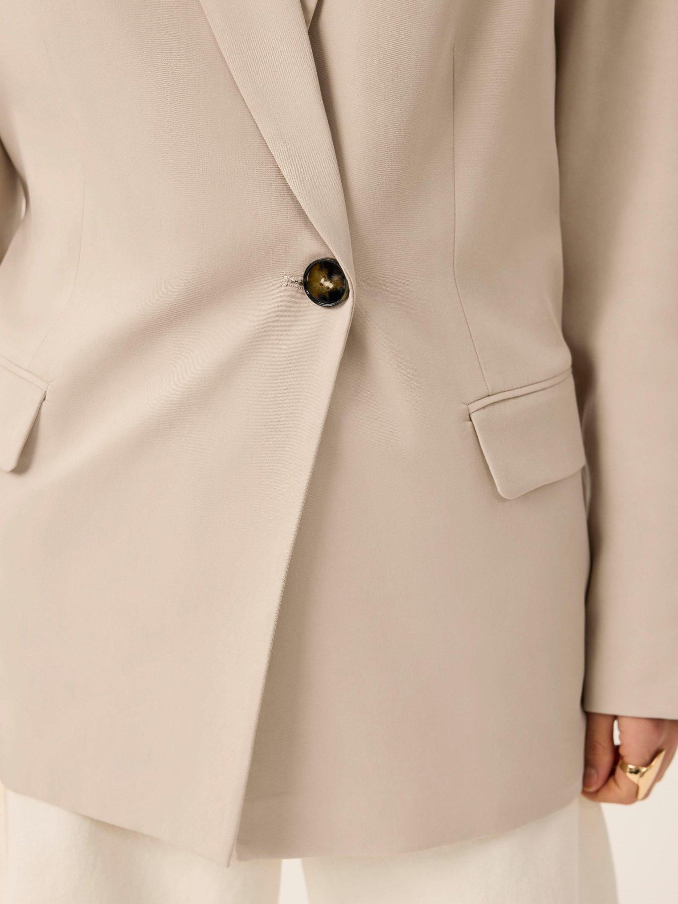 Image 4 of 6 of Mint Velvet Taupe Relaxed&nbsp;Blazer - Cream