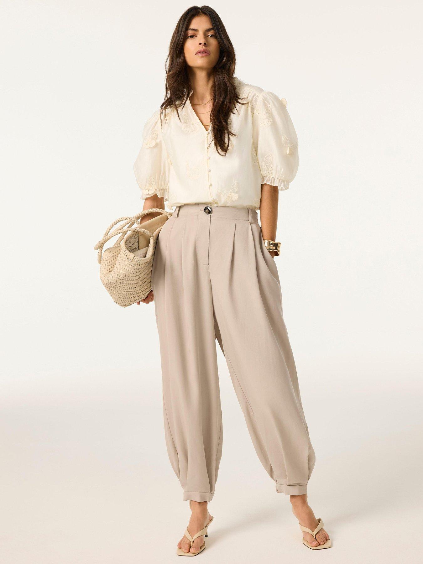 Mint Velvet Butterfly Puff Sleeve Blouse - White