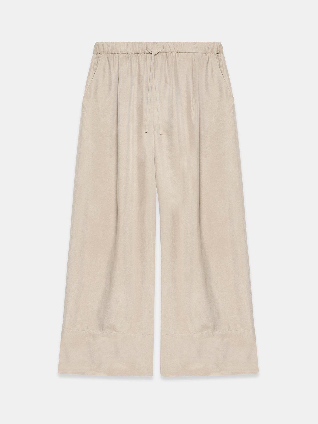 Image 2 of 3 of Mint Velvet Neutral Cupro Wide Leg Trouser