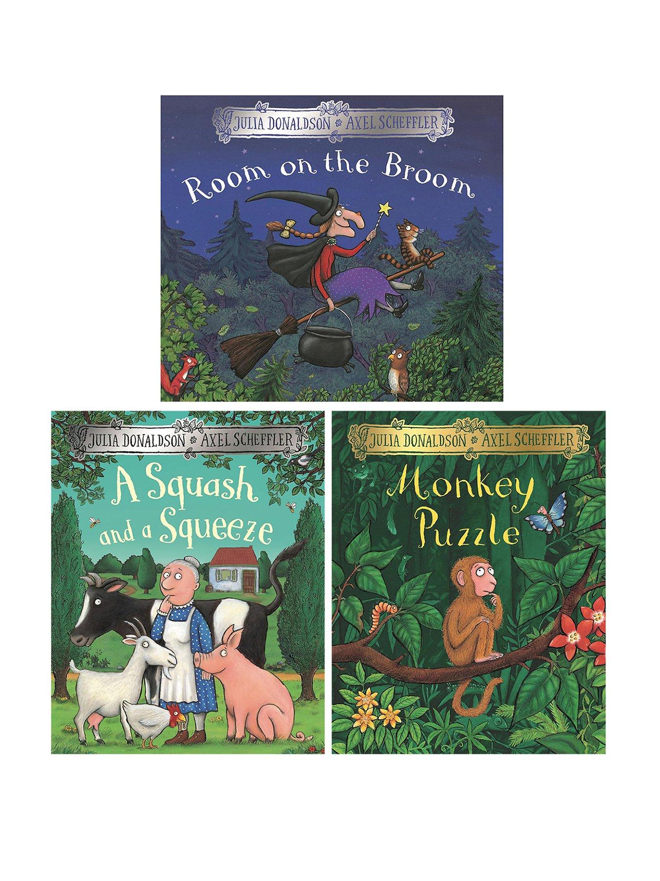 Julia Donaldson Room on the Broom & Monkey Puzzle & Squash and a Squeeze - 3 Books by Julia Donaldson