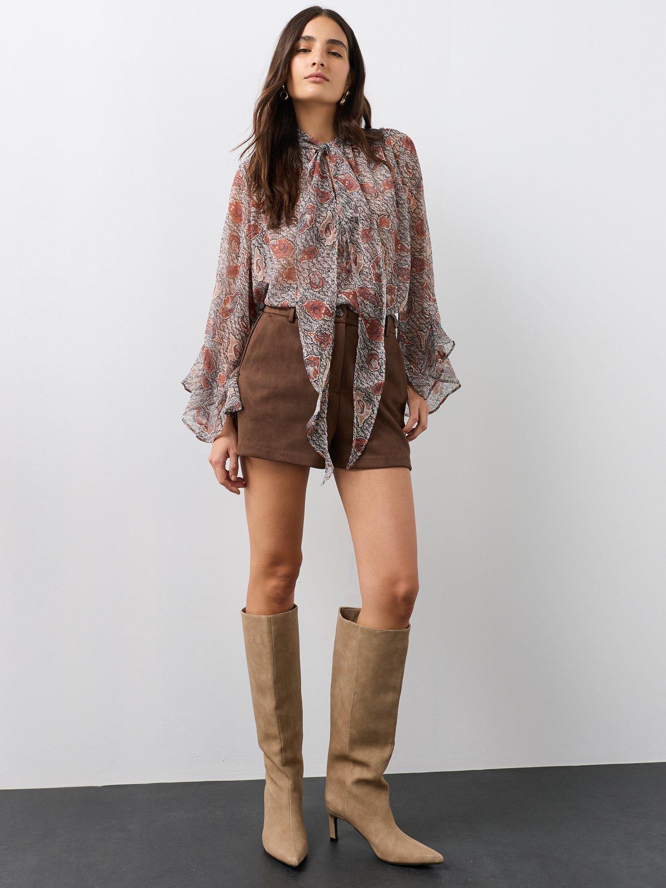Image 3 of 7 of The Very Collection Tie Neck Paisley Blouse - Print
