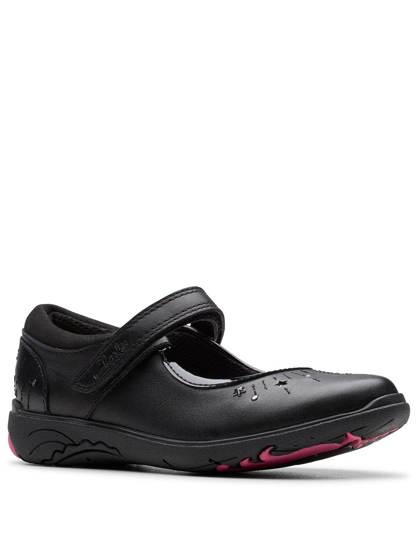 Image 2 of 6 of Clarks Kids Relda Wish Leather Mary-jane Shoe - Black