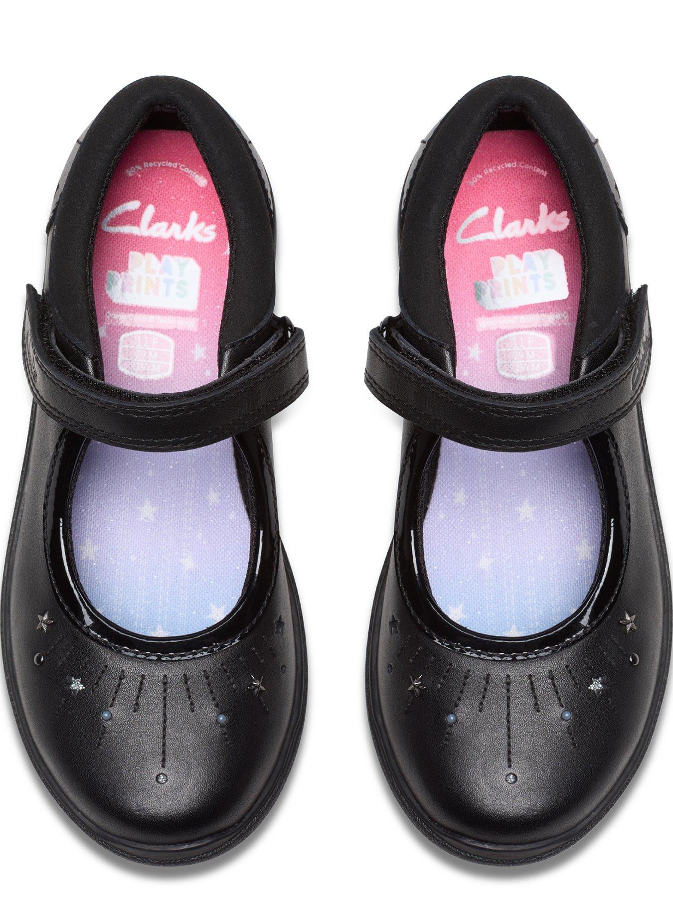 Image 4 of 6 of Clarks Kids Relda Wish Leather Mary-jane Shoe - Black
