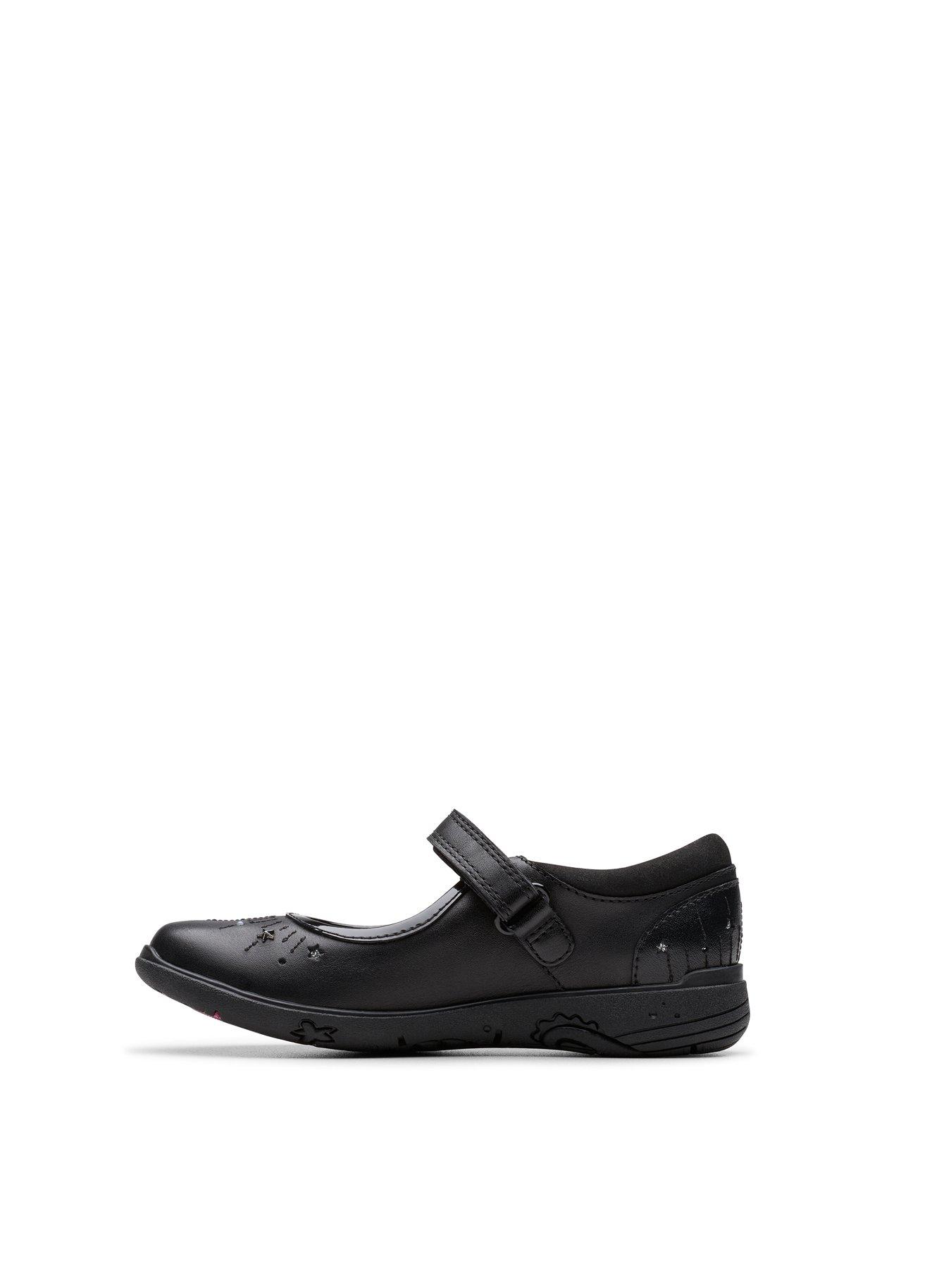 Image 6 of 6 of Clarks Kids Relda Wish Leather Mary-jane Shoe - Black