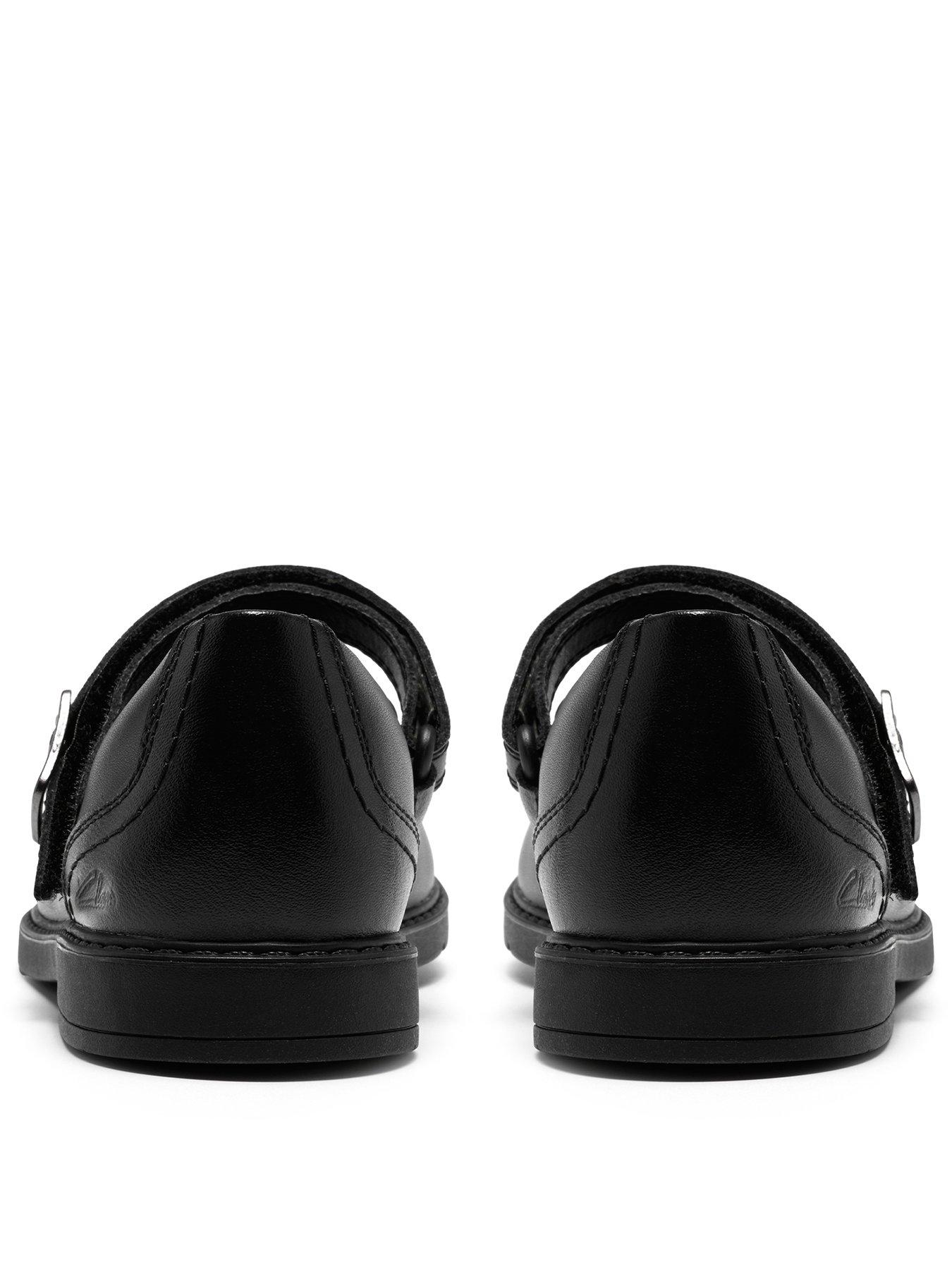 Image 3 of 6 of Clarks Youth Scala Bar Leather Shoe - Black