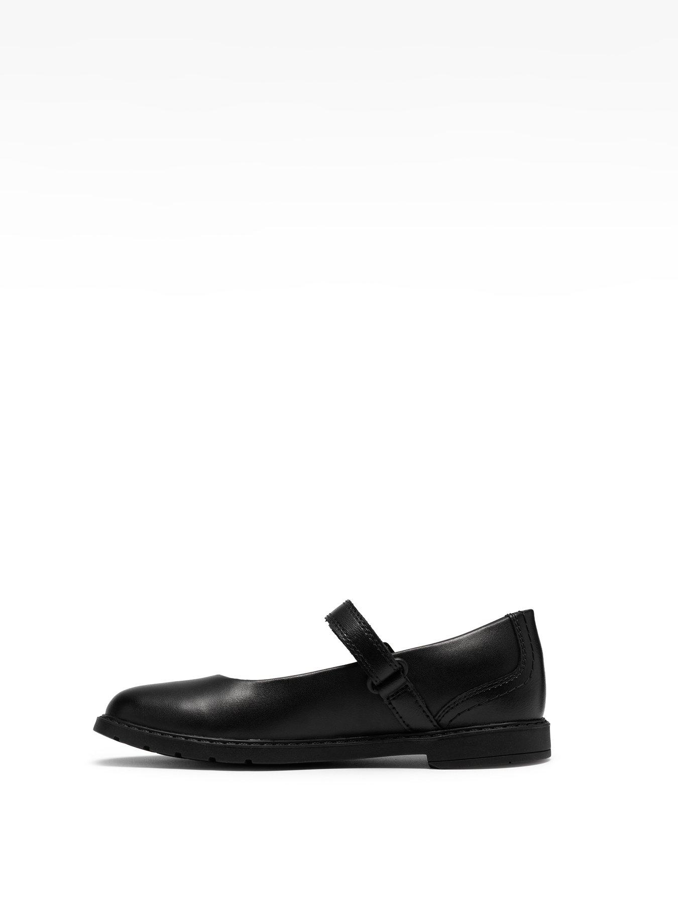 Image 6 of 6 of Clarks Youth Scala Bar Leather Shoe - Black