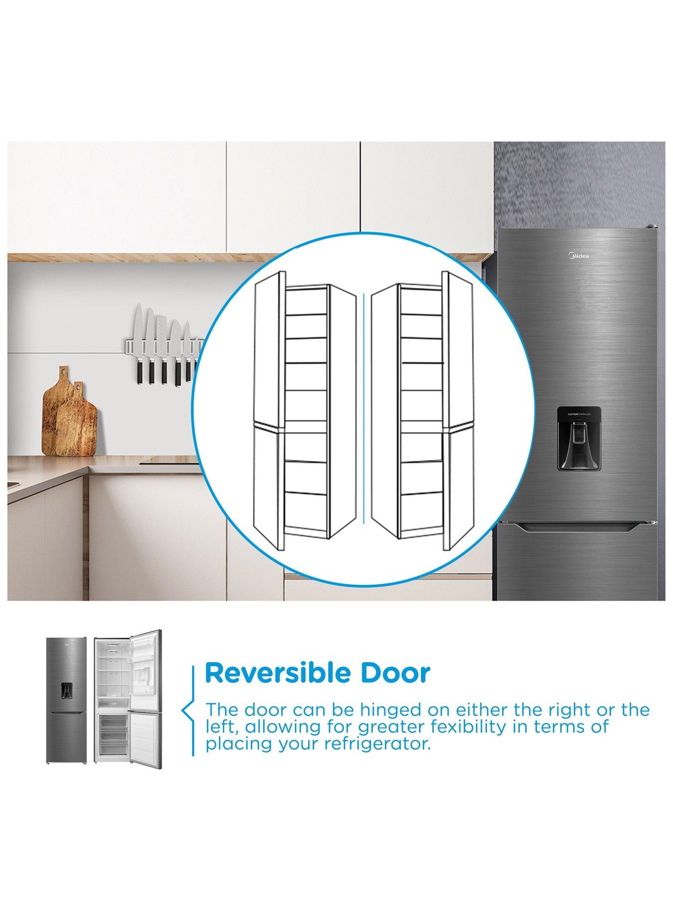 stillFront image of midea-mdrb424fgd46w-super-cool-technology-60cm-fridge-freezer-inox