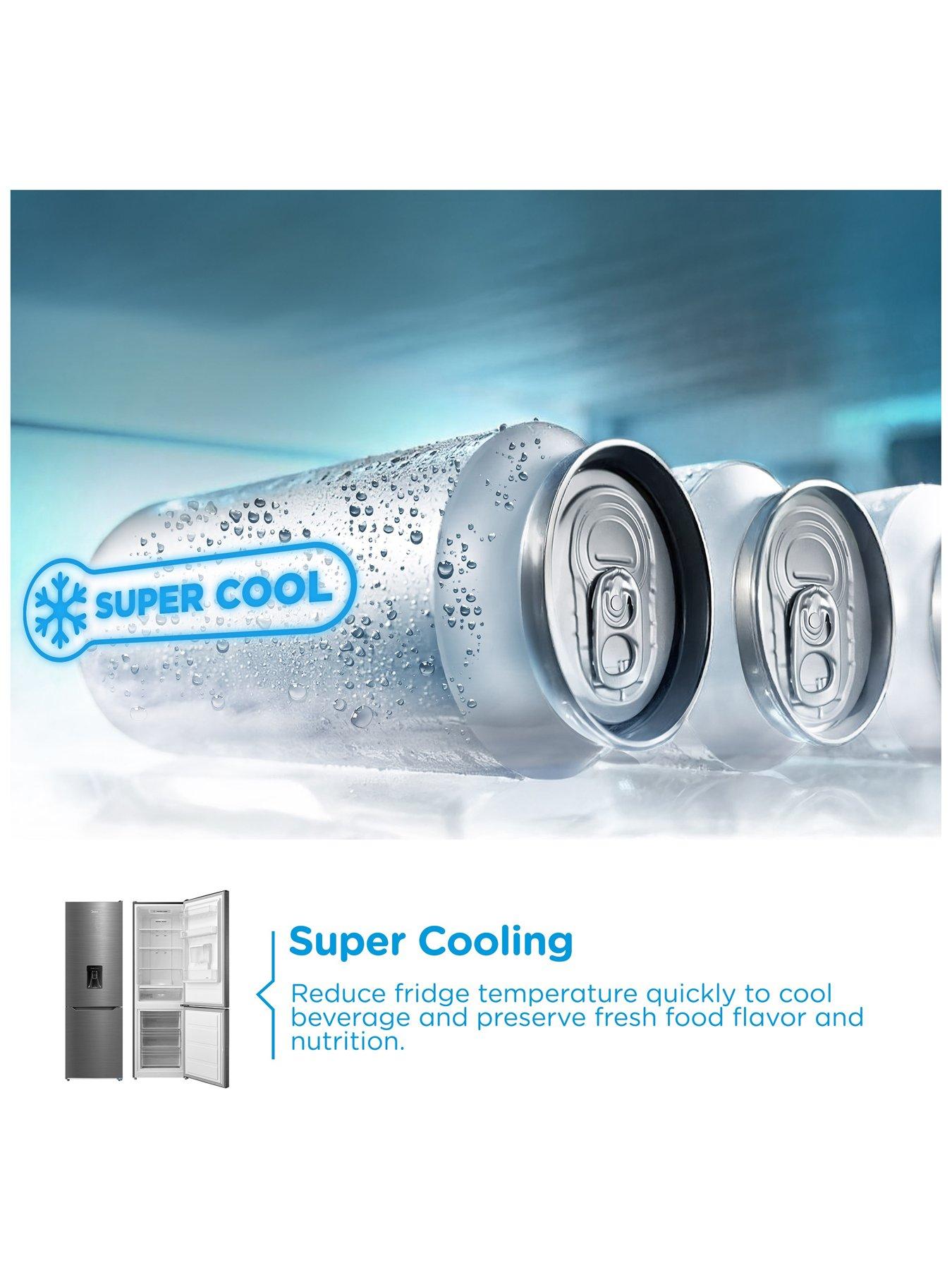  image of midea-mdrb424fgd46w-super-cool-technology-60cm-fridge-freezer-inox