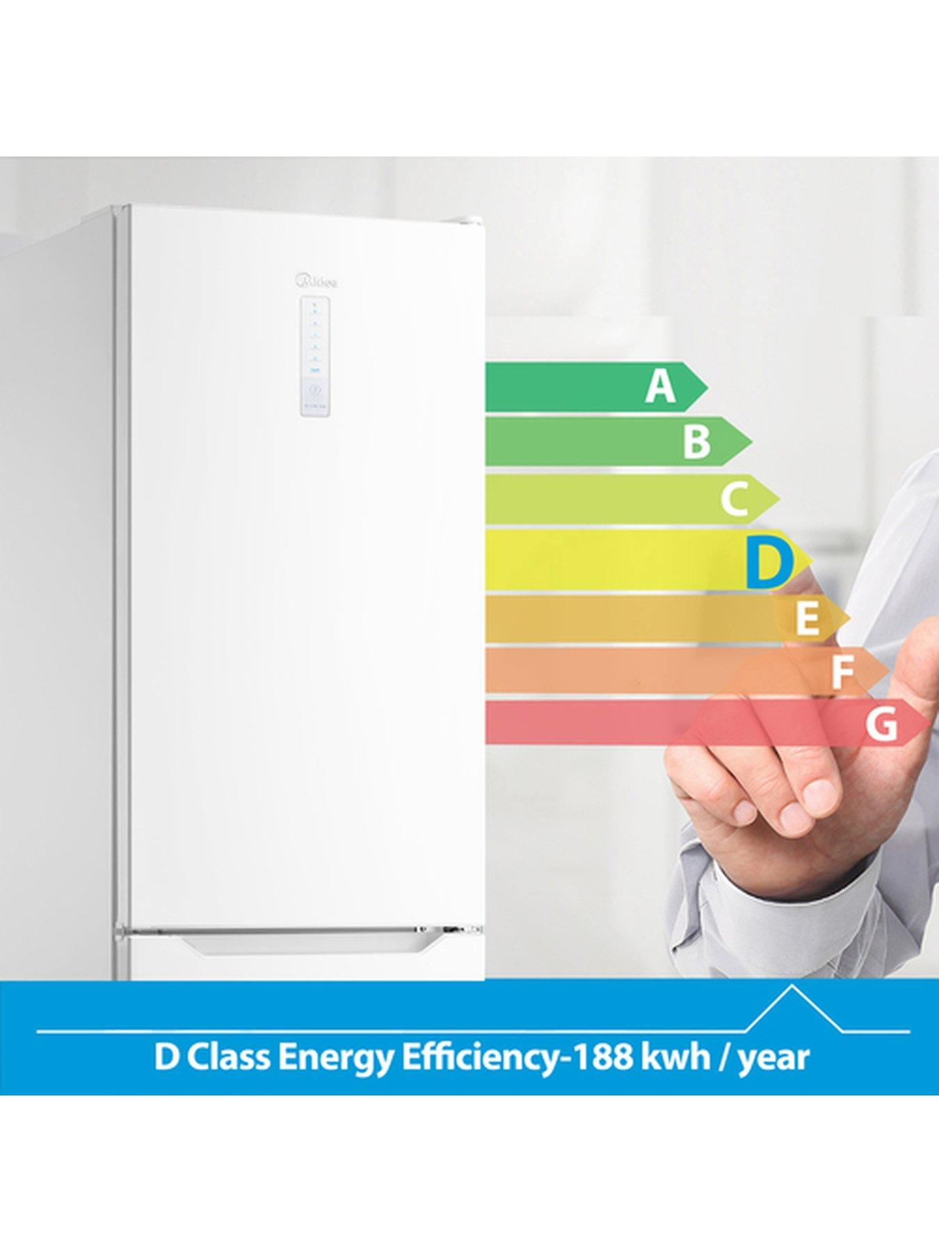  image of midea-mdrb424fgd01o-super-cool-technology-60cm-fridge-freezer-white