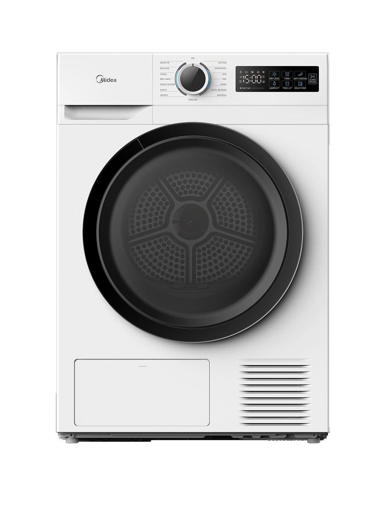 Midea MD110H80D/W 8kg Anti-Crease Technology Heat Pump Tumble Dryer White