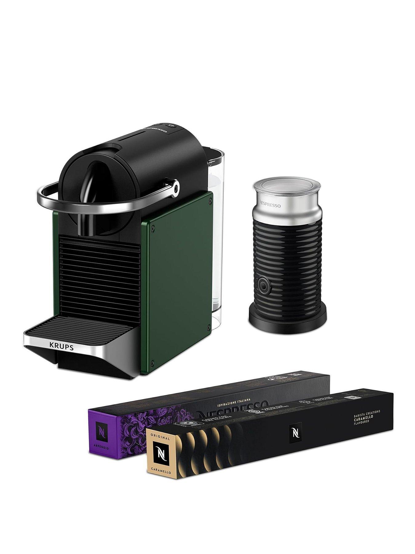 Nespresso Pixie Coffee Machine Bundle by Krups - Green, XN3063G2
