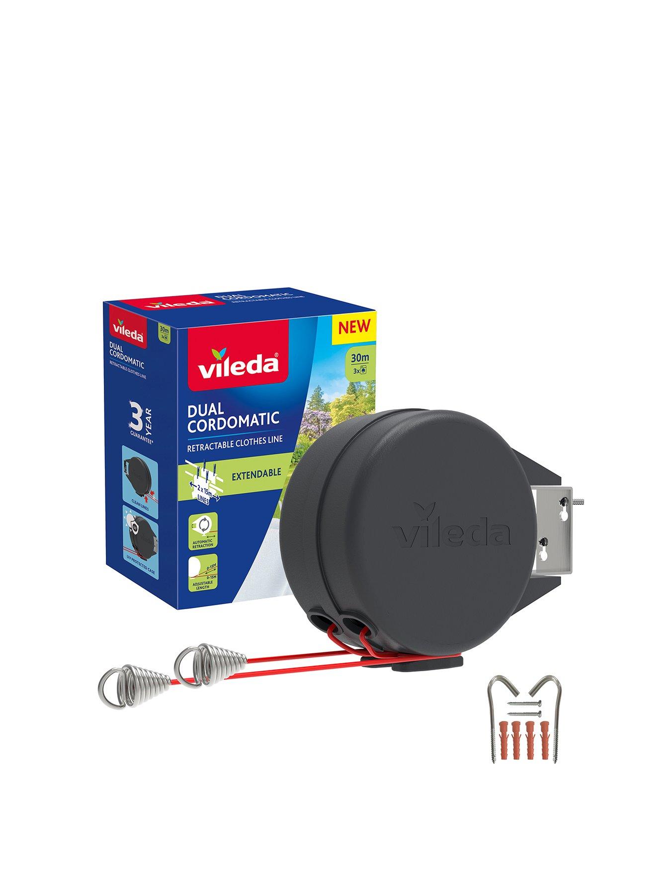 Vileda Dual Line Cordomatic 30m Retractable Washing Line