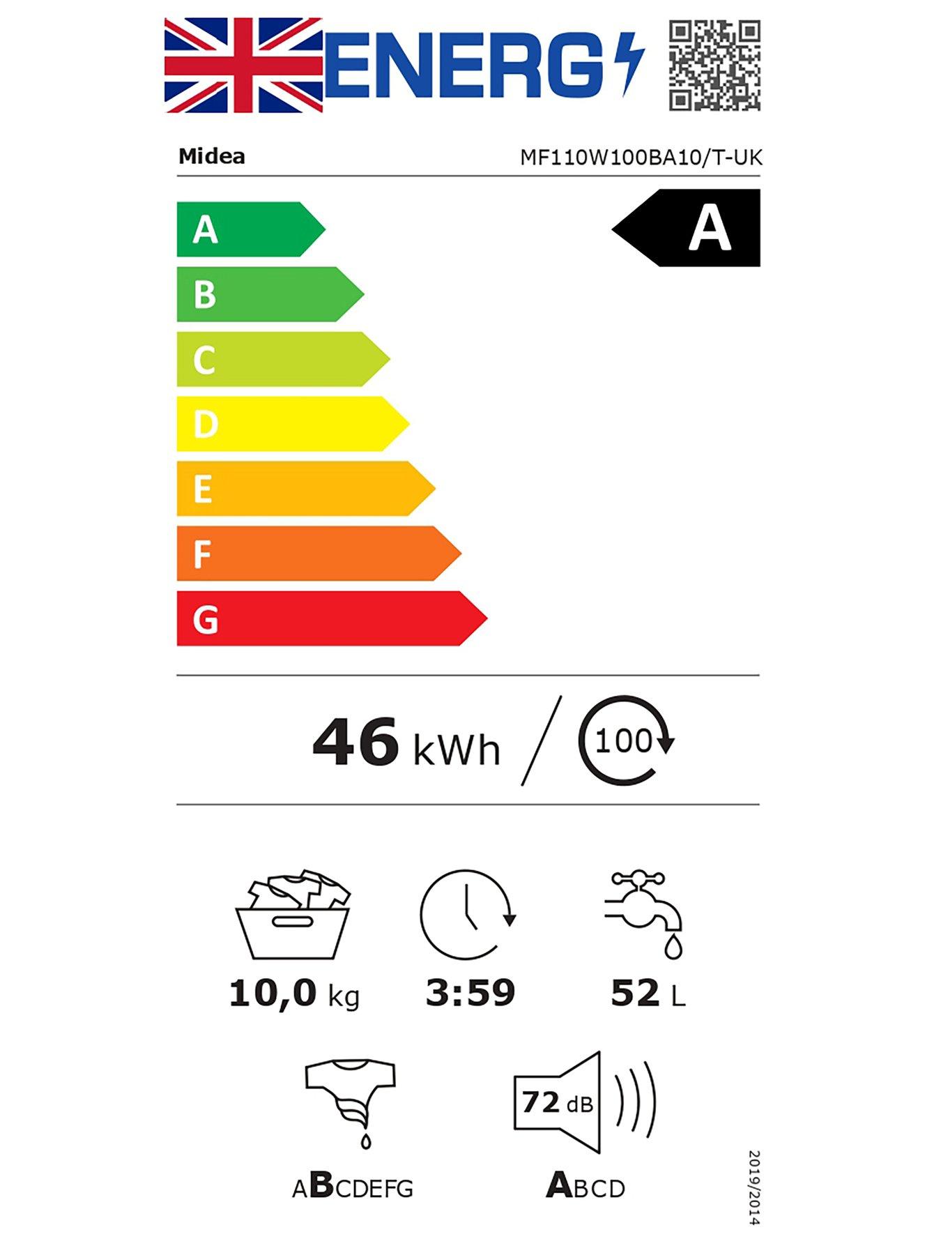 Image 7 of 7 of Midea Midea MF110W100BA10/T 10kg Washing Machine Graphite