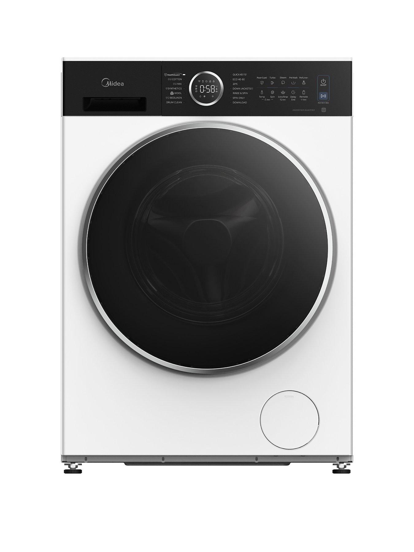 Image 1 of 7 of Midea MF205W90WBA30/W 9kg Steam Care Washing Machine White