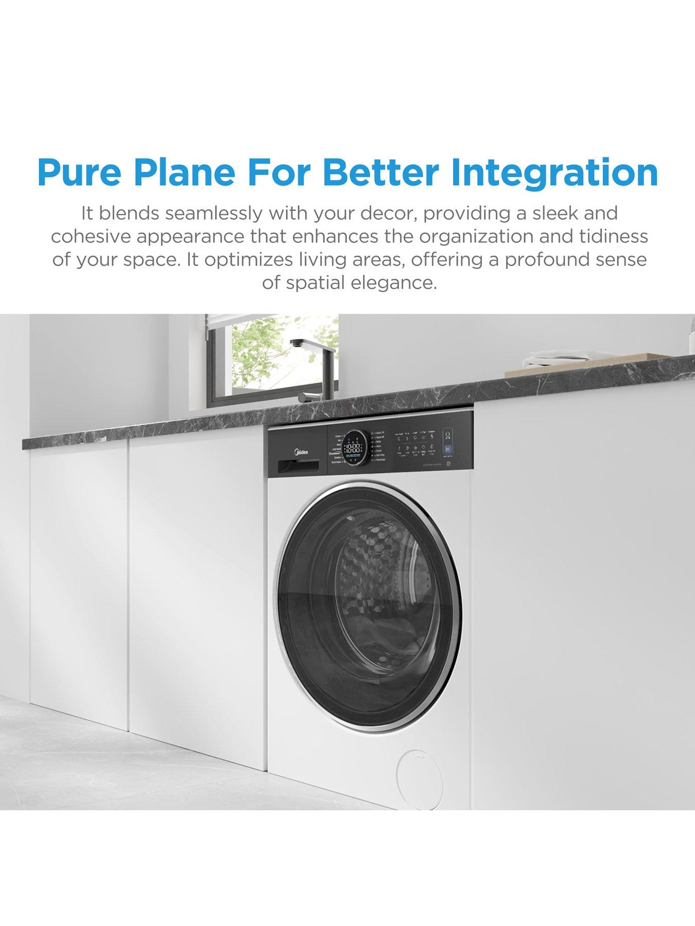 Image 3 of 7 of Midea MF205W90WBA30/W 9kg Steam Care Washing Machine White