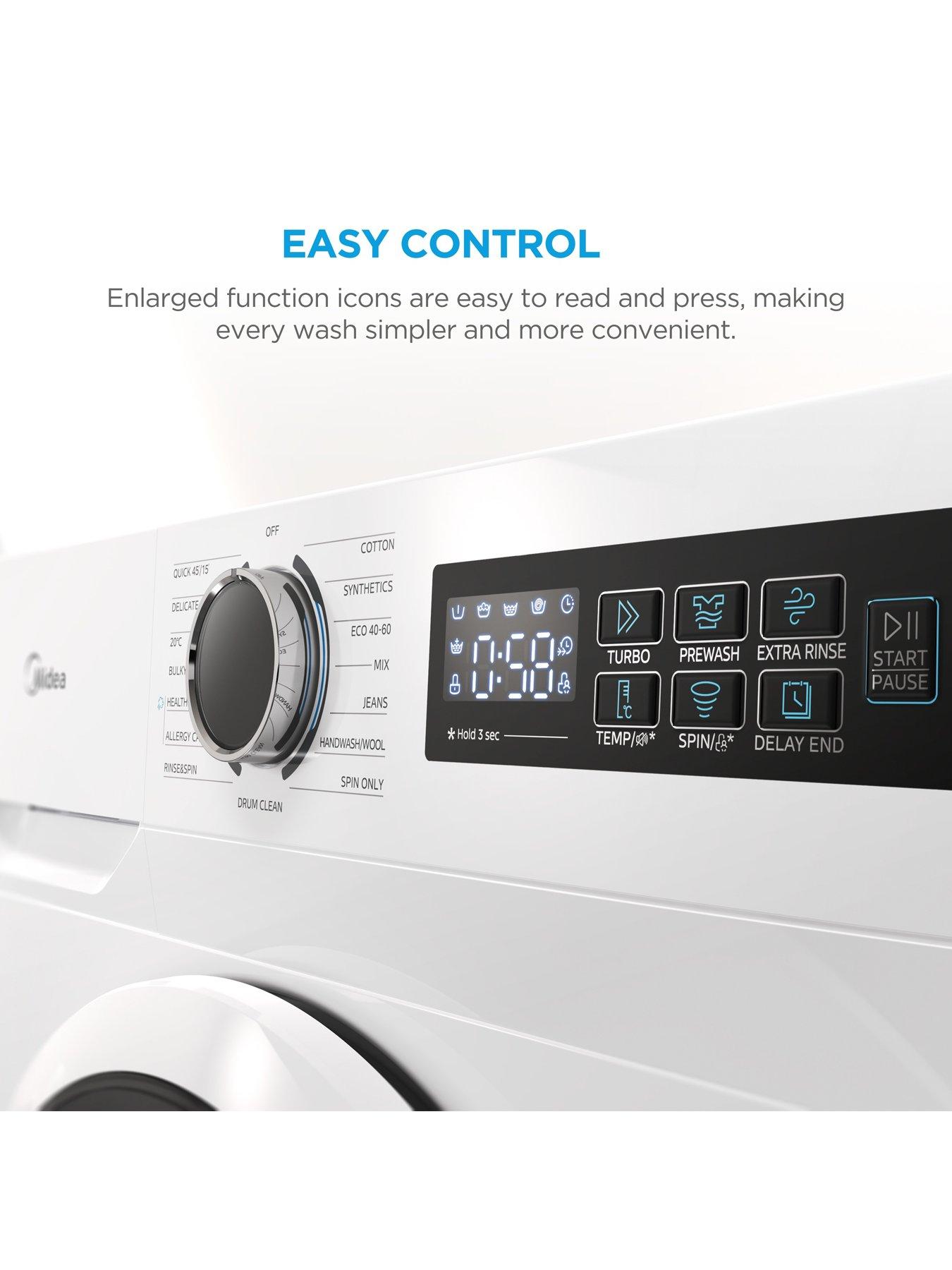 Image 3 of 7 of Midea Midea MF110W80BA10/W 8kg Washing Machine White